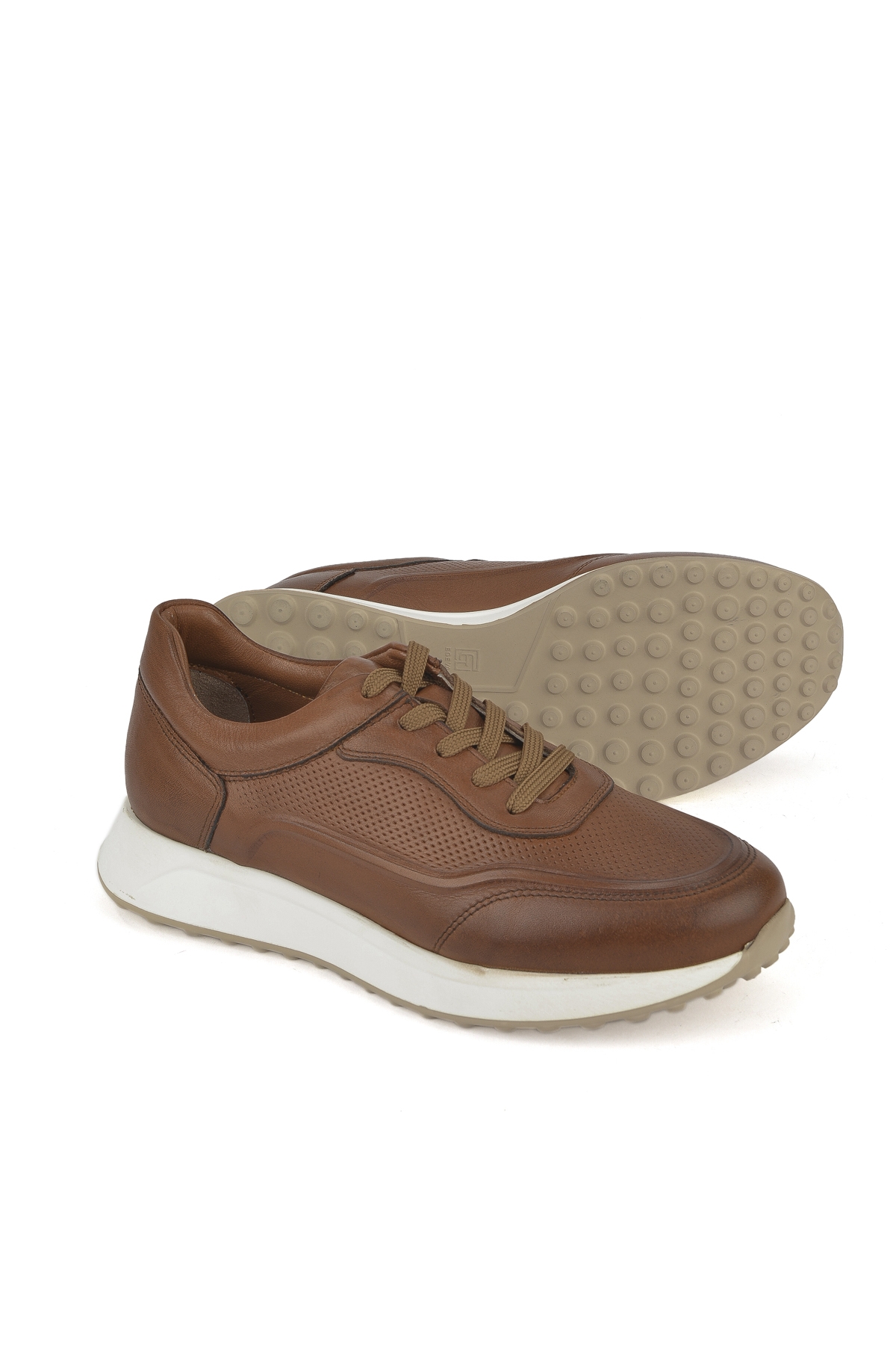 Erkek Hakiki Deri Sneaker 1531026Z290 Taba - Görsel 5