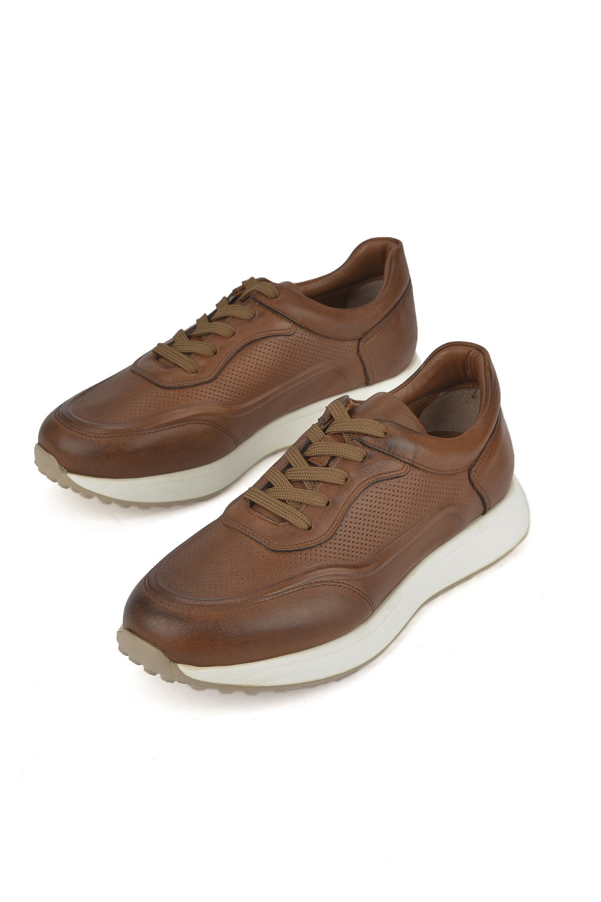 Erkek Hakiki Deri Sneaker 1531026Z290 Taba - Görsel 6