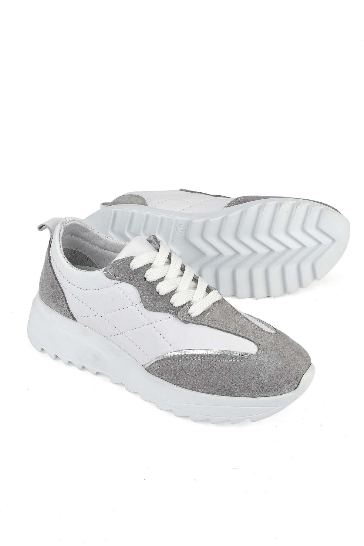 Kadın Hakiki Deri Sneaker 1531050Z26802420PK Beyaz - Görsel 5