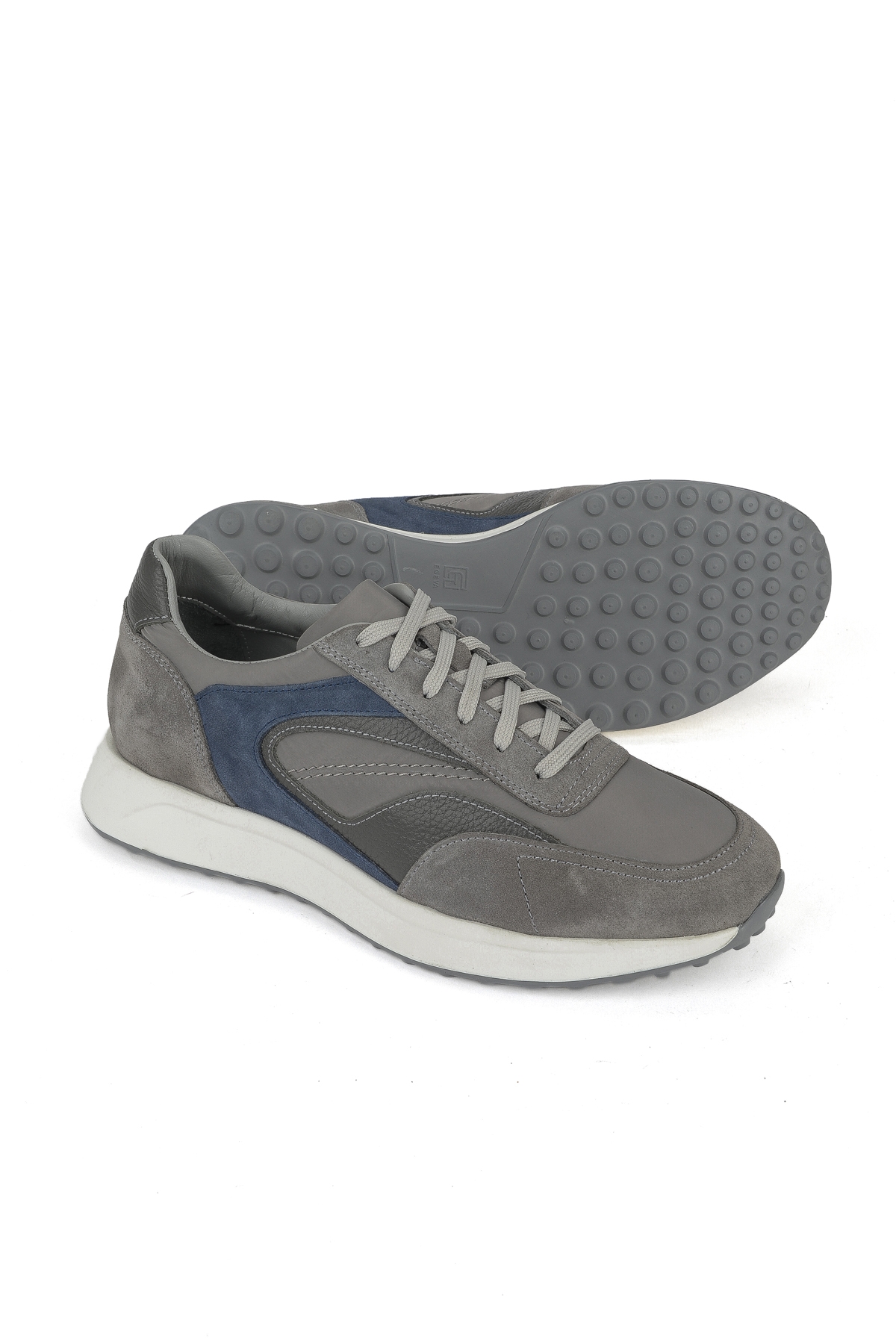 Erkek Hakiki Deri Sneaker 1531026Z313 Gri - Görsel 5