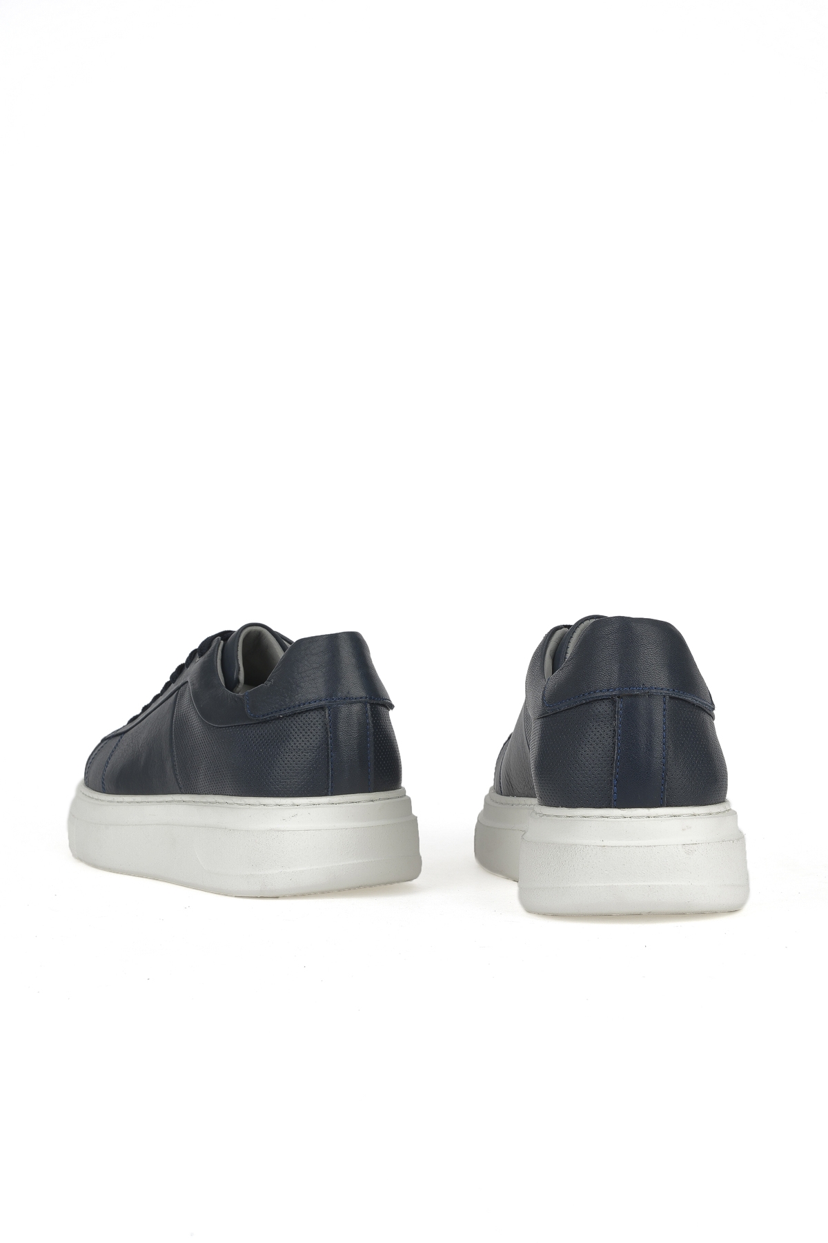 Erkek Hakiki Deri Sneaker 1531026ZH12 Lacivert - Görsel 4