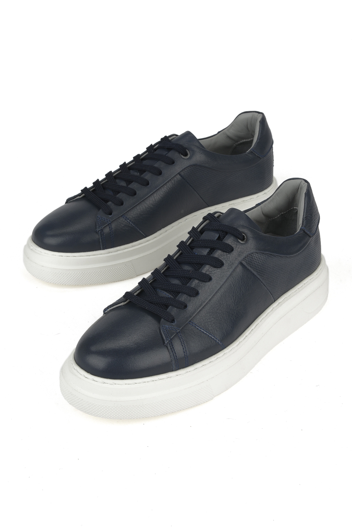 Erkek Hakiki Deri Sneaker 1531026ZH12 Lacivert - Görsel 6