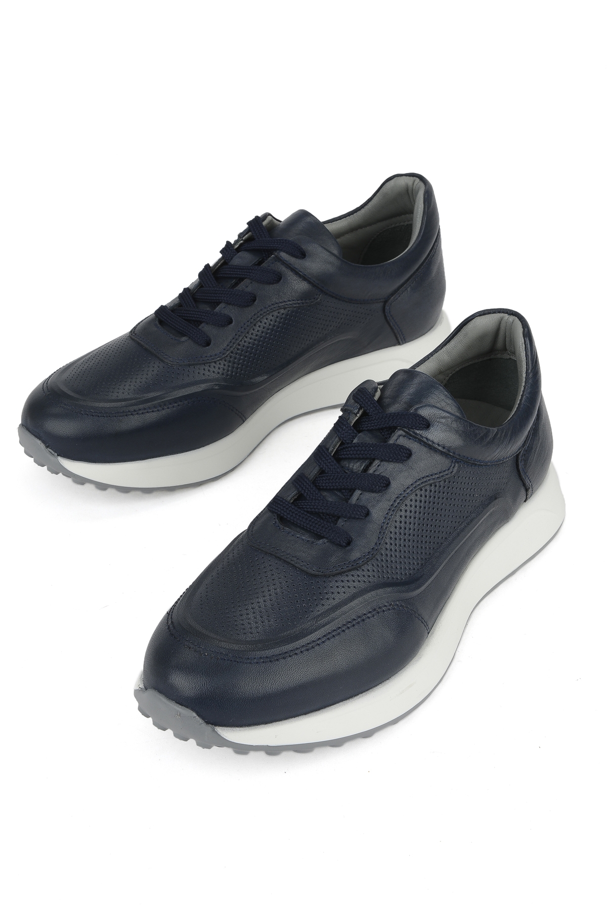 Erkek Hakiki Deri Sneaker 1531026Z290 Lacivert - Görsel 6