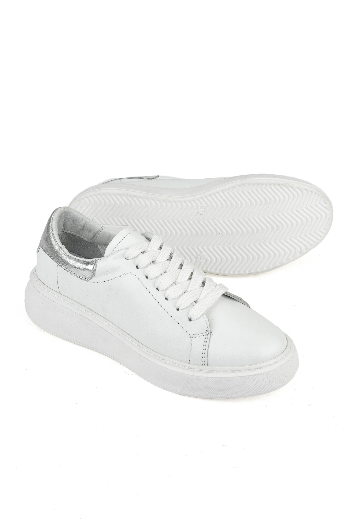 Kadın Hakiki Deri Sneaker 1531050Z26802370K Beyaz - Görsel 5