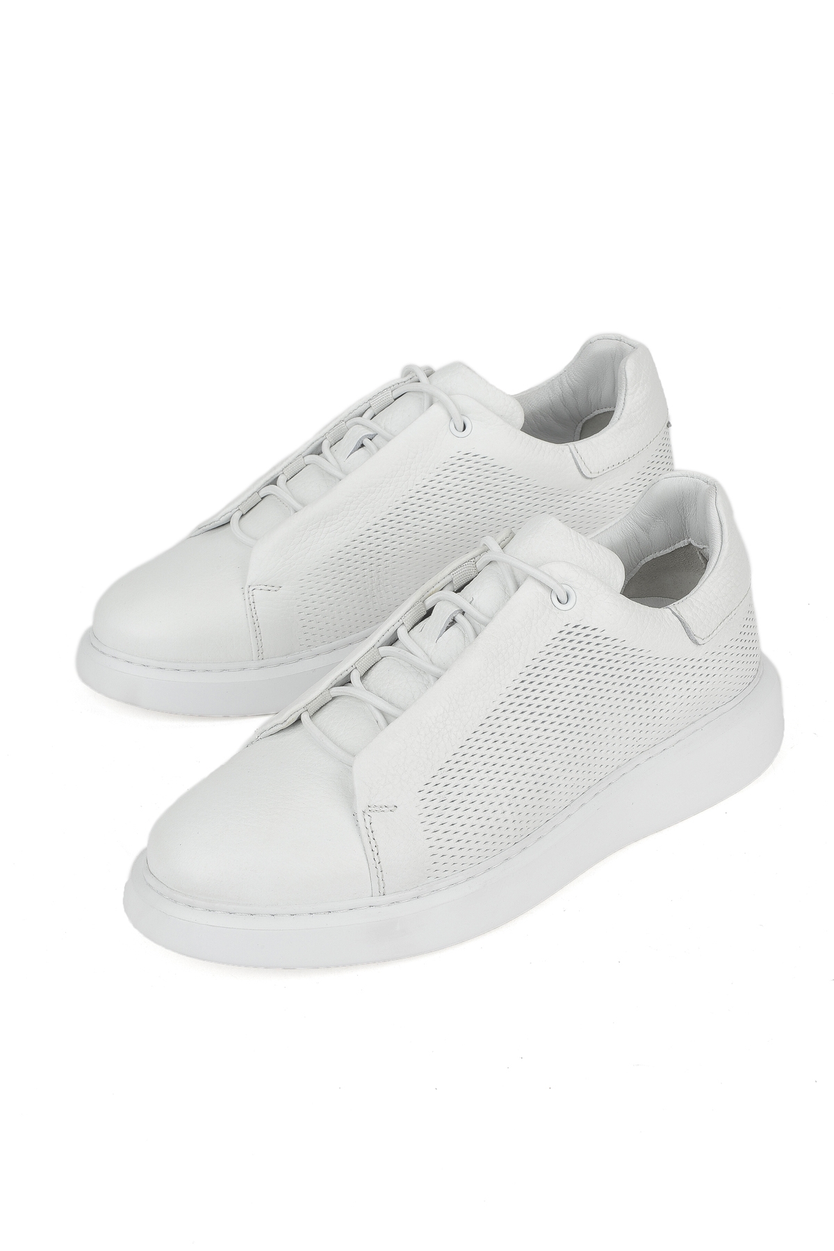 Erkek Hakiki Deri Sneaker 1531026Z8552 Beyaz - Görsel 6