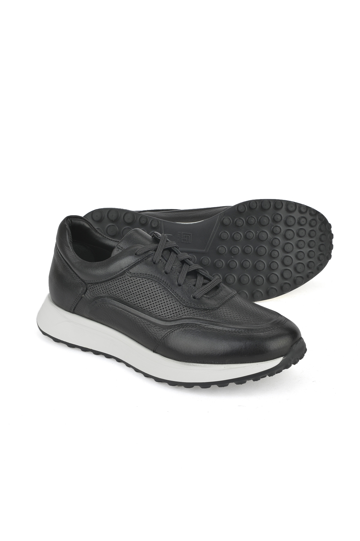 Erkek Hakiki Deri Sneaker 1531026Z290 Siyah - Görsel 5