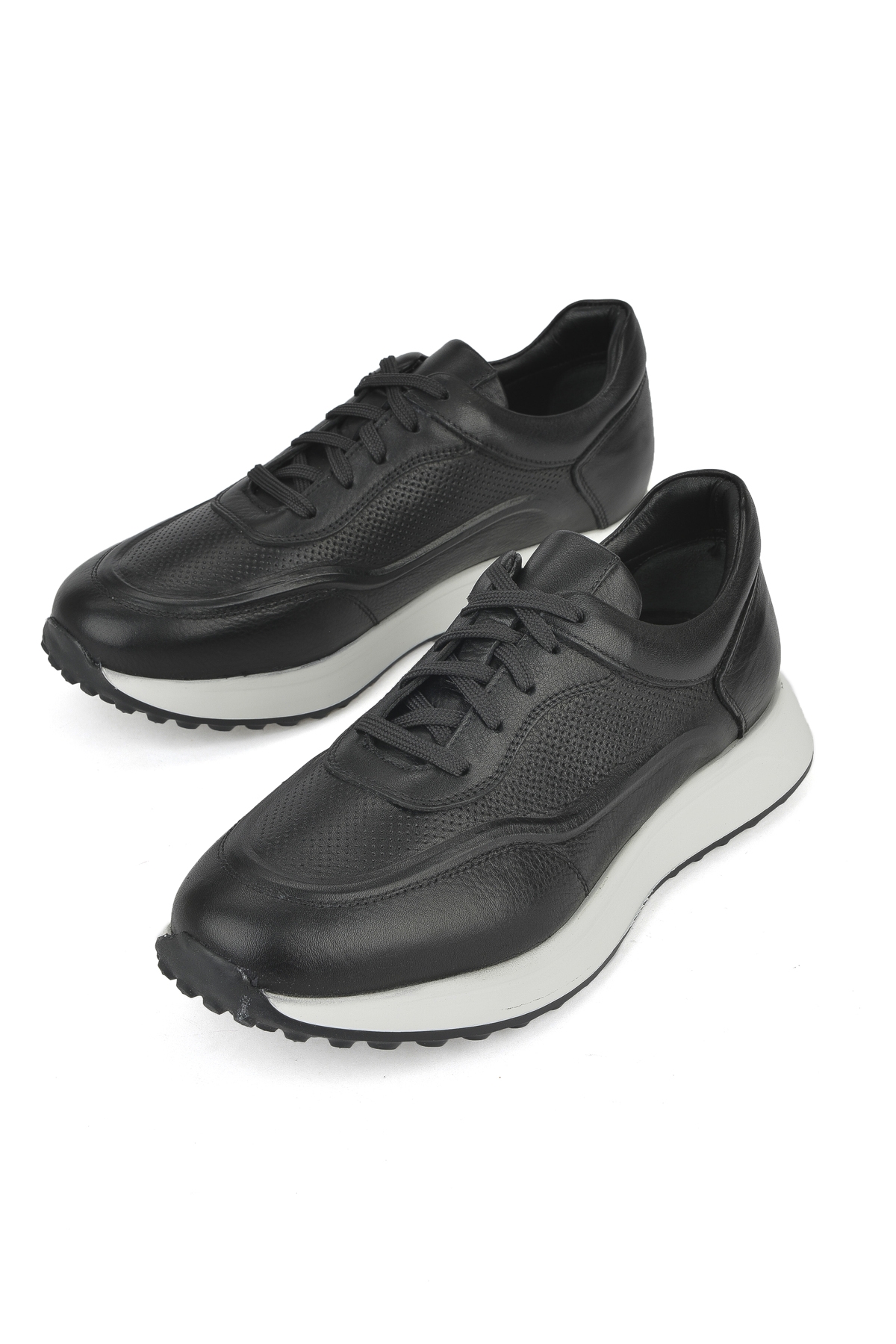 Erkek Hakiki Deri Sneaker 1531026Z290 Siyah - Görsel 6