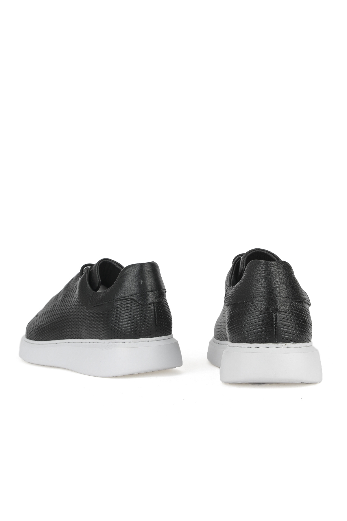 Erkek Hakiki Deri Sneaker 1531026Z8552 Siyah - Görsel 4