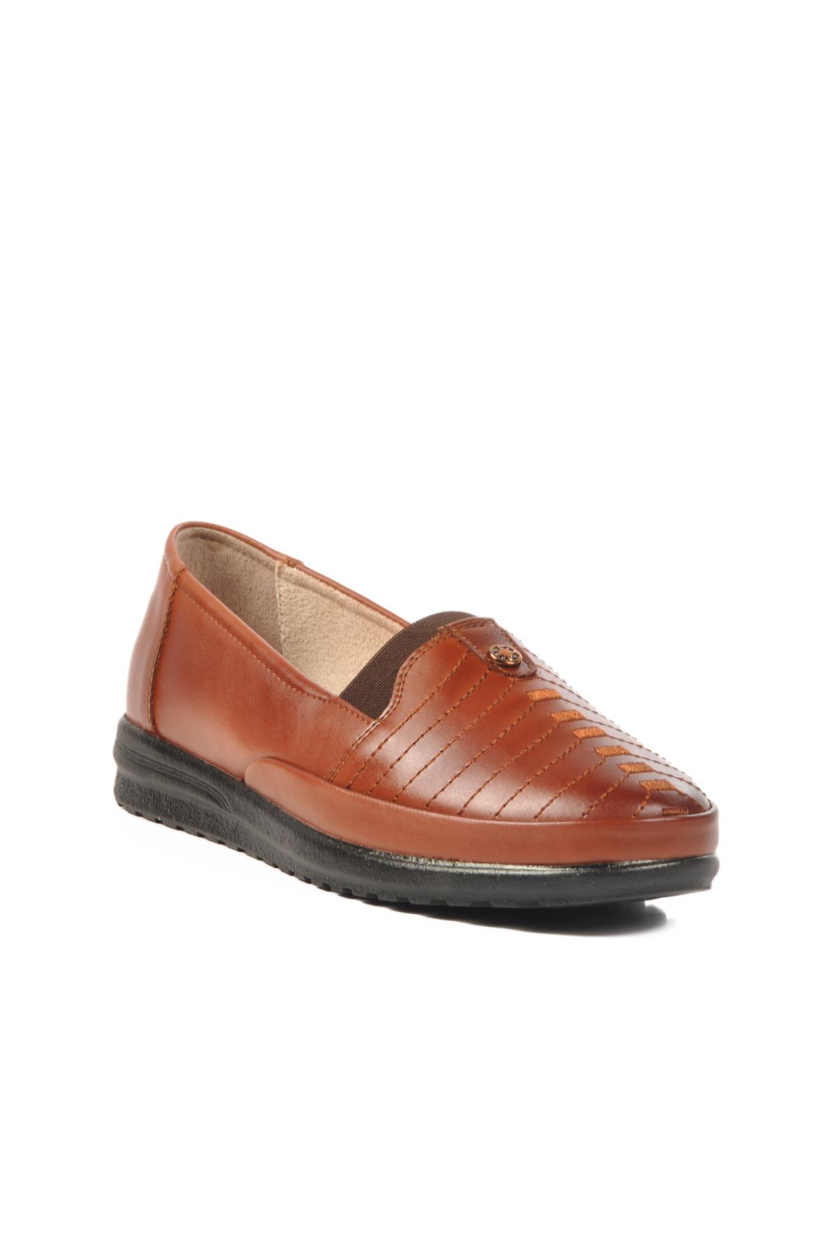 144 Z Taba Jelli Taban Hakiki Deri Kadın Günlük Ayakkabı - Görsel 2