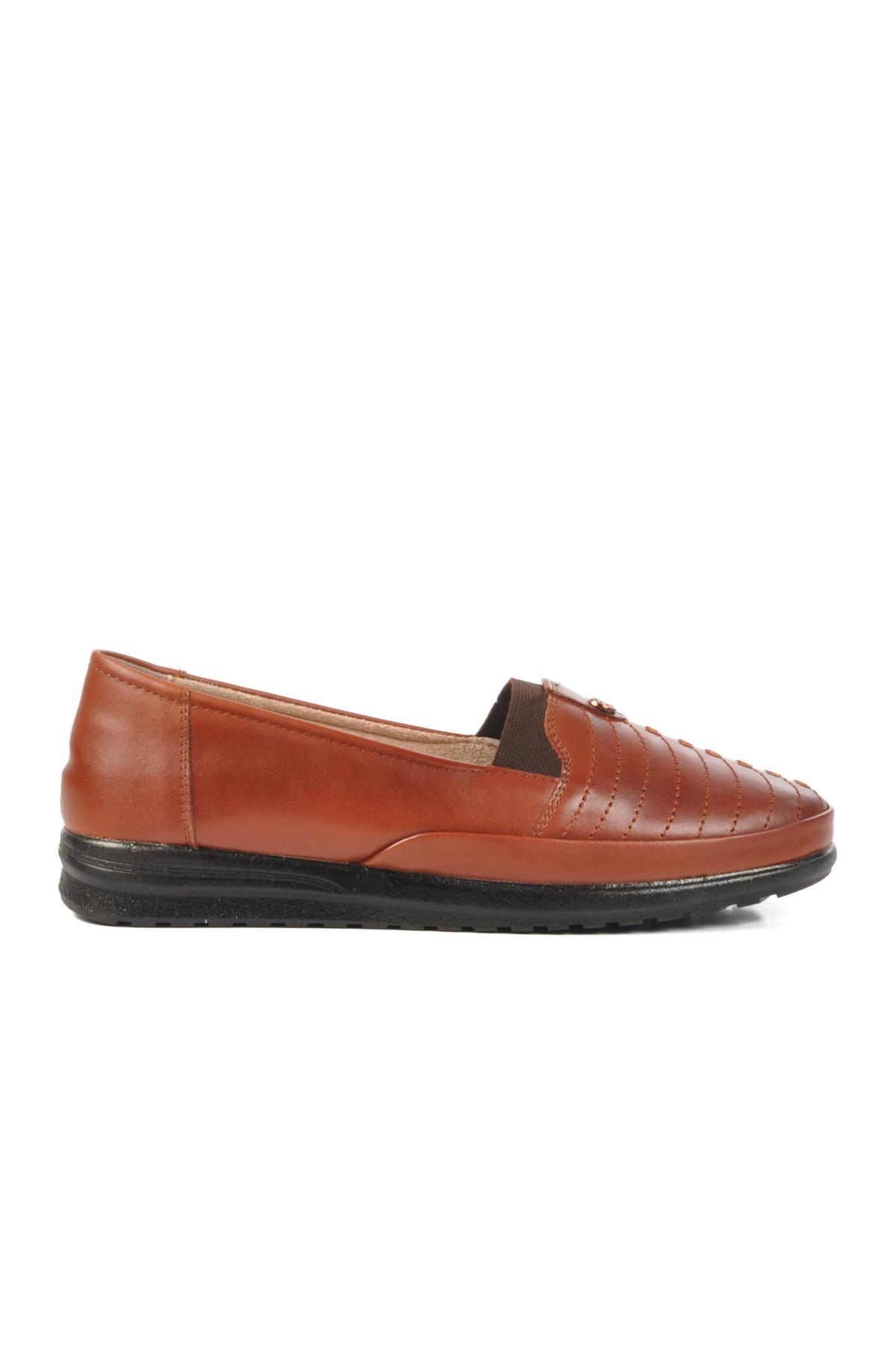 144 Z Taba Jelli Taban Hakiki Deri Kadın Günlük Ayakkabı - Görsel 4