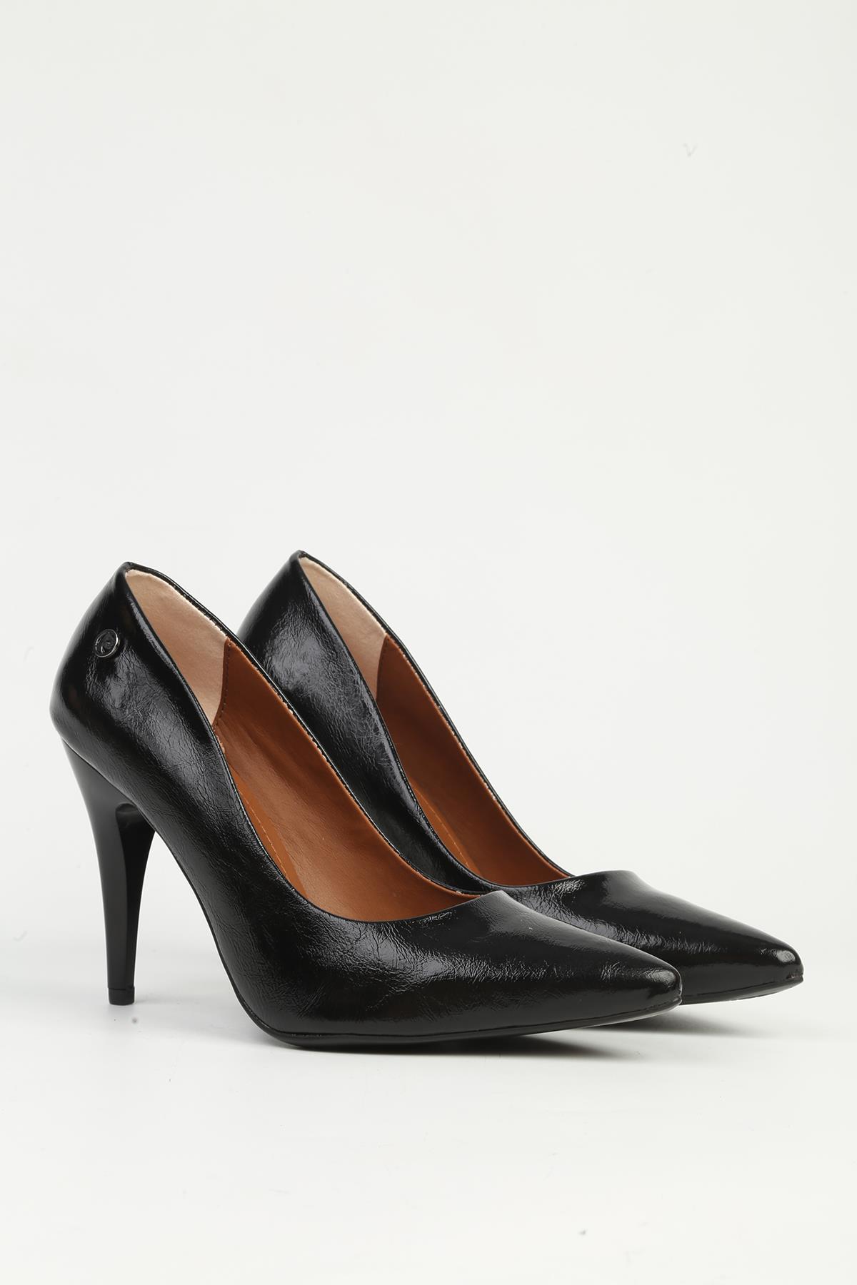 Siyah Topuklu Ayakkabı PC-55117 - Görsel 3