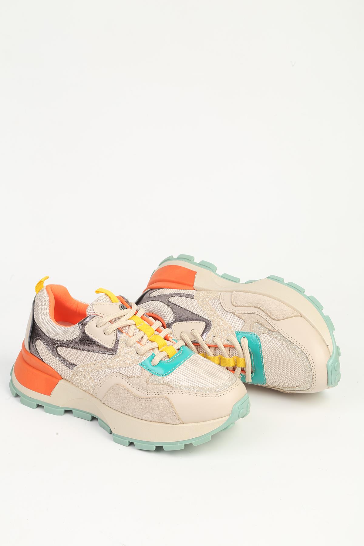 Bej Sneaker PC-55065 - Görsel 6