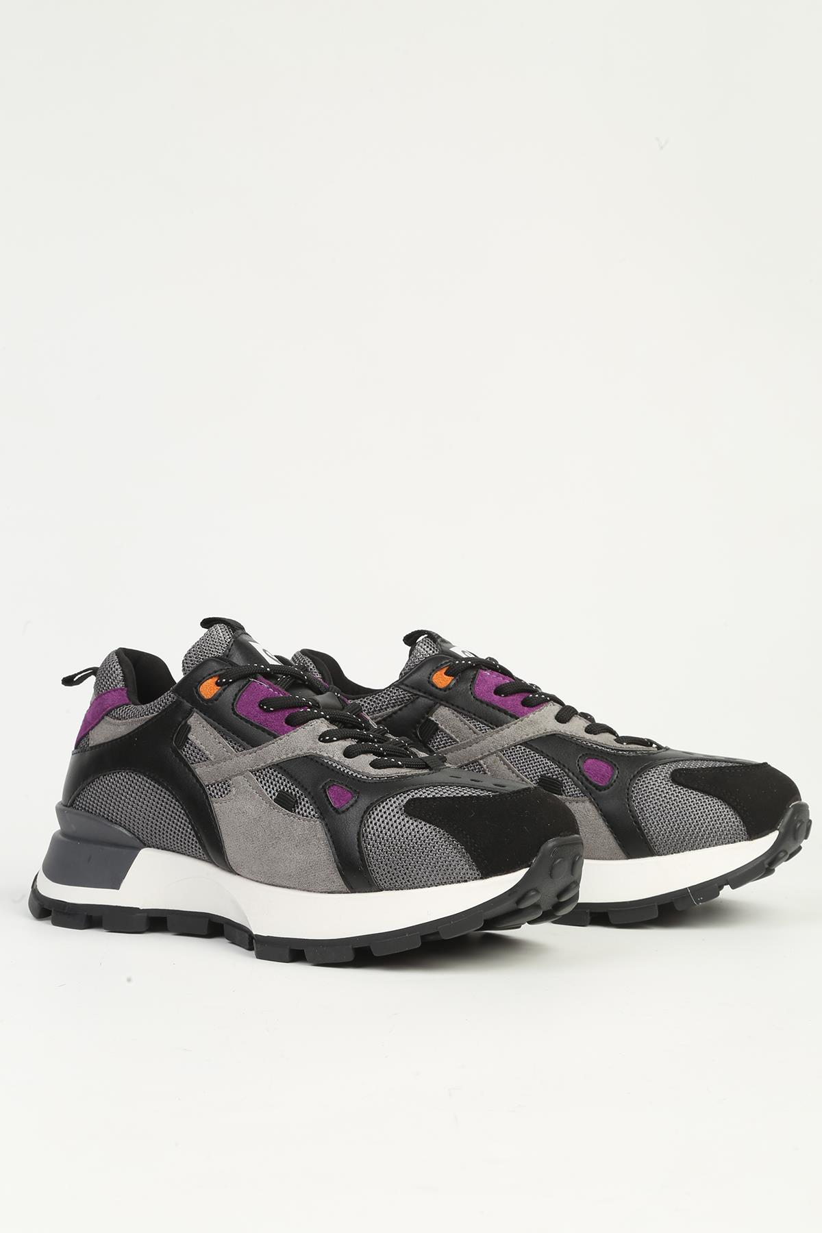 Siyah Sneaker PC-55091 - Görsel 3