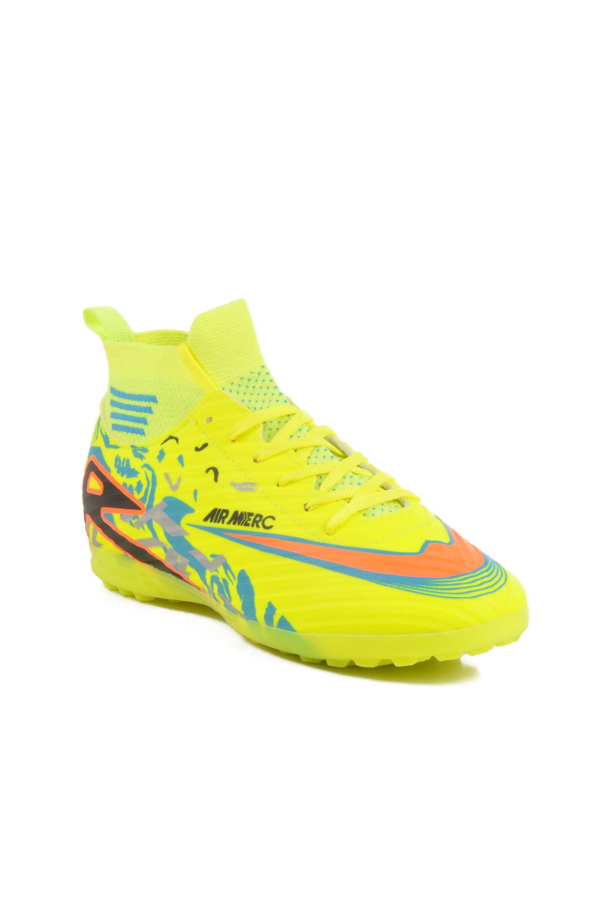 WJ-502 M Sarı Unisex Çoraplı Halı Saha Ayakkabısı - Görsel 2