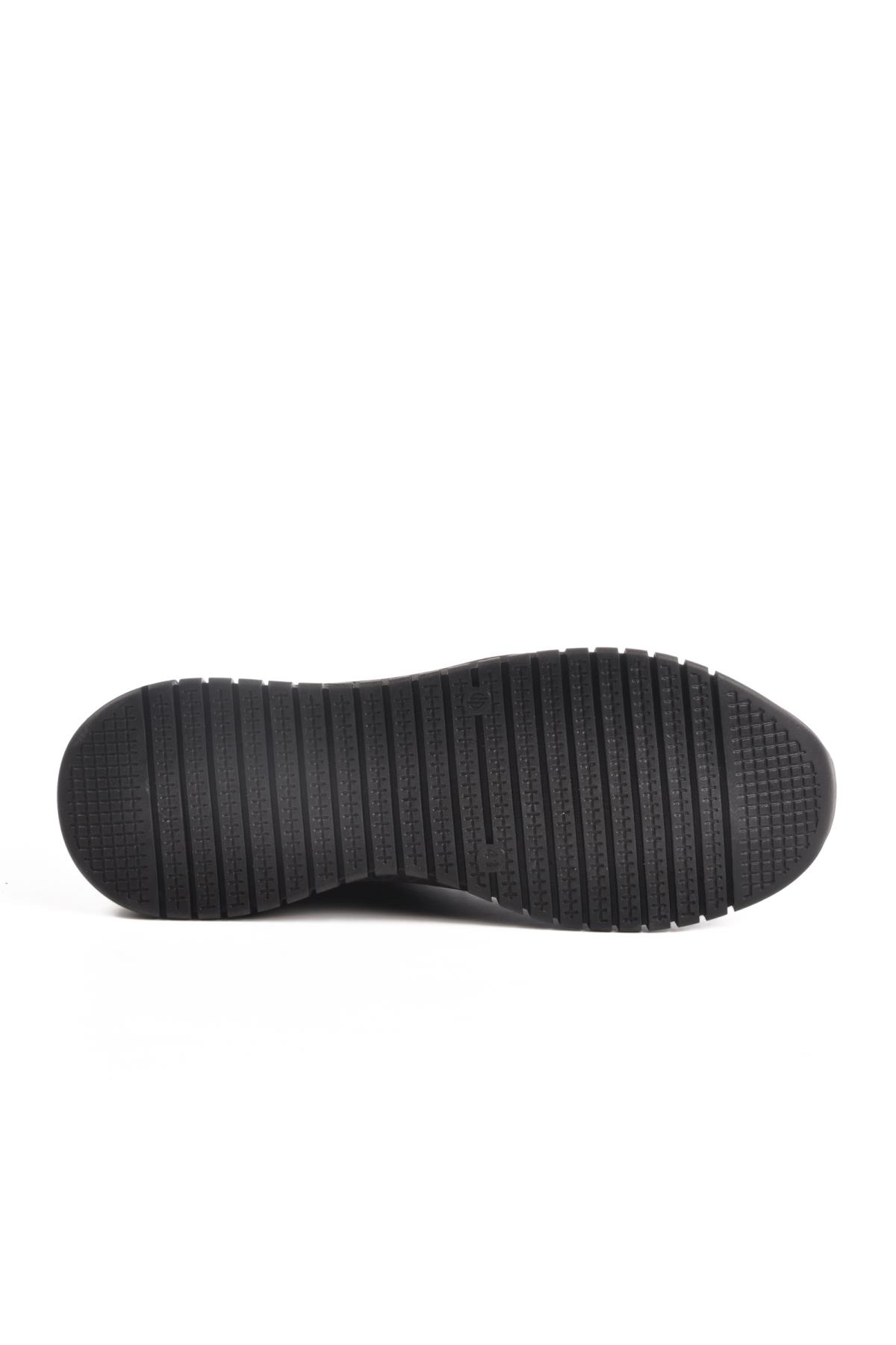 43255-1 M Siyah Nubuk Hakiki Deri Erkek Günlük Ayakkabı - Görsel 6