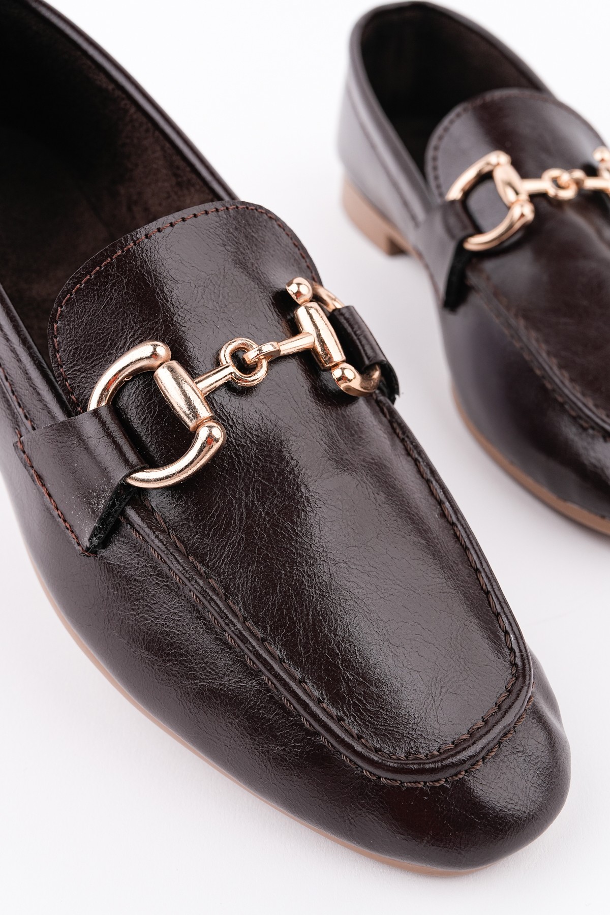 STRİDE Metal Tokalı Kadın Günlük Loafer Ayakkabı - Görsel 3