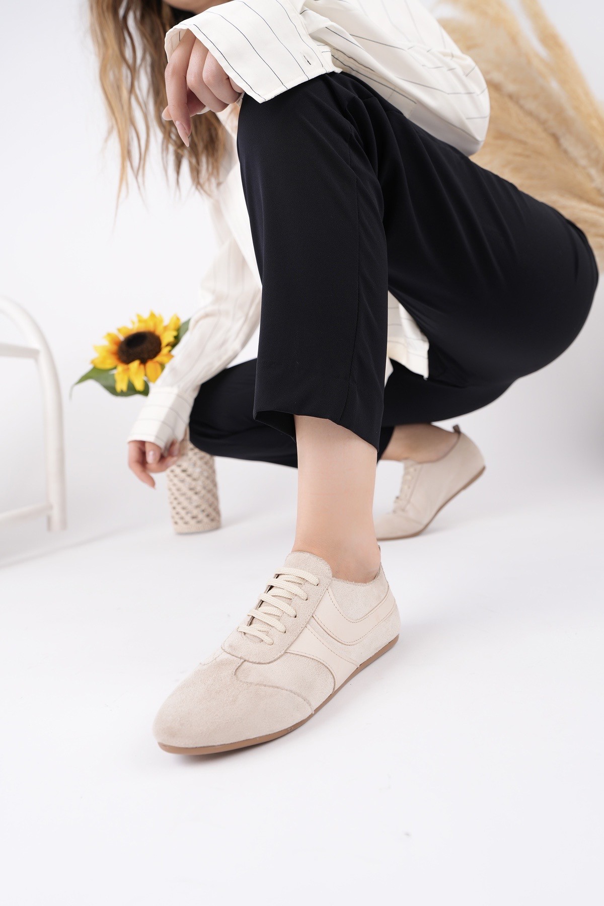 VİBE Bağcıklı Günlük Kadın Sneaker Spor Ayakkabı - Görsel 7