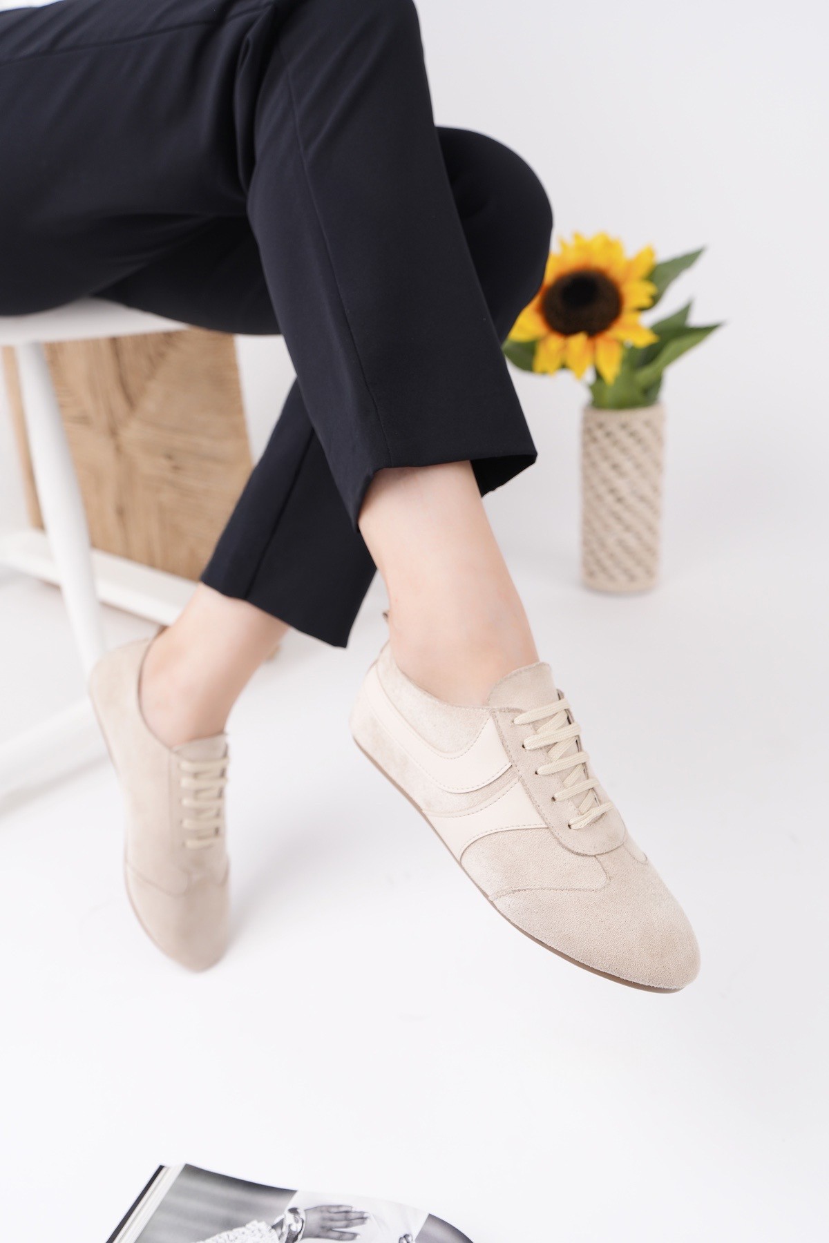 VİBE Bağcıklı Günlük Kadın Sneaker Spor Ayakkabı - Görsel 8