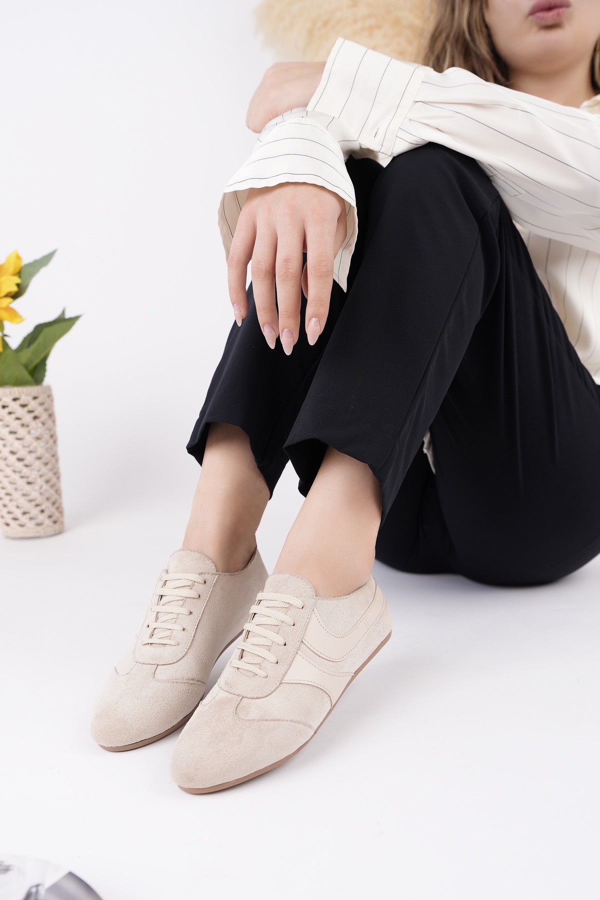 VİBE Bağcıklı Günlük Kadın Sneaker Spor Ayakkabı - Görsel 9