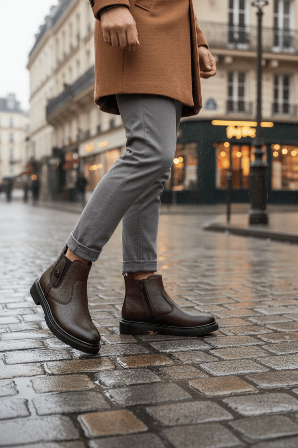 GERALT Fermuarlı İçi Kürklü Erkek Kışlık Bot - Görsel 4