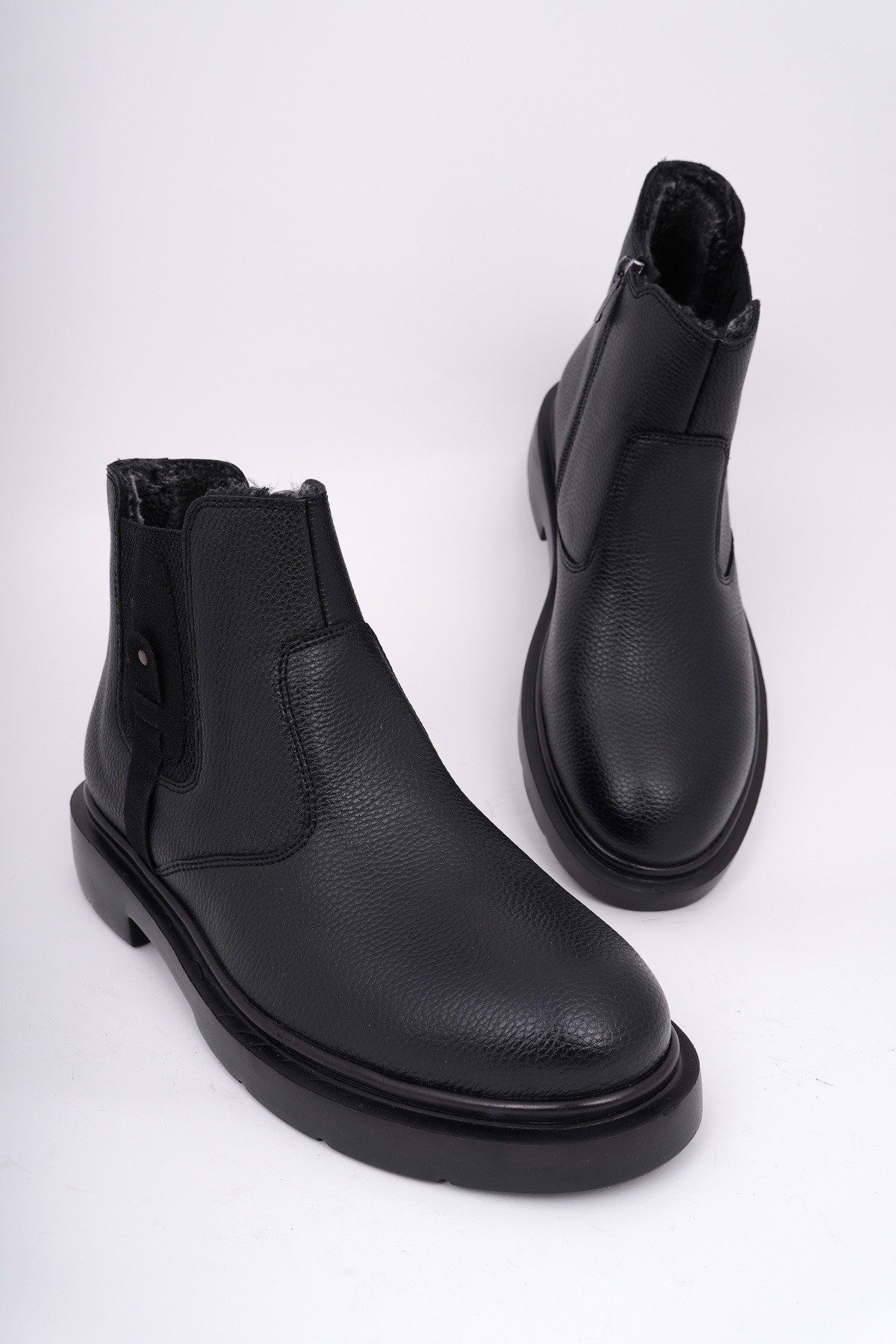 GERALT Fermuarlı İçi Kürklü Erkek Kışlık Bot - Görsel 2