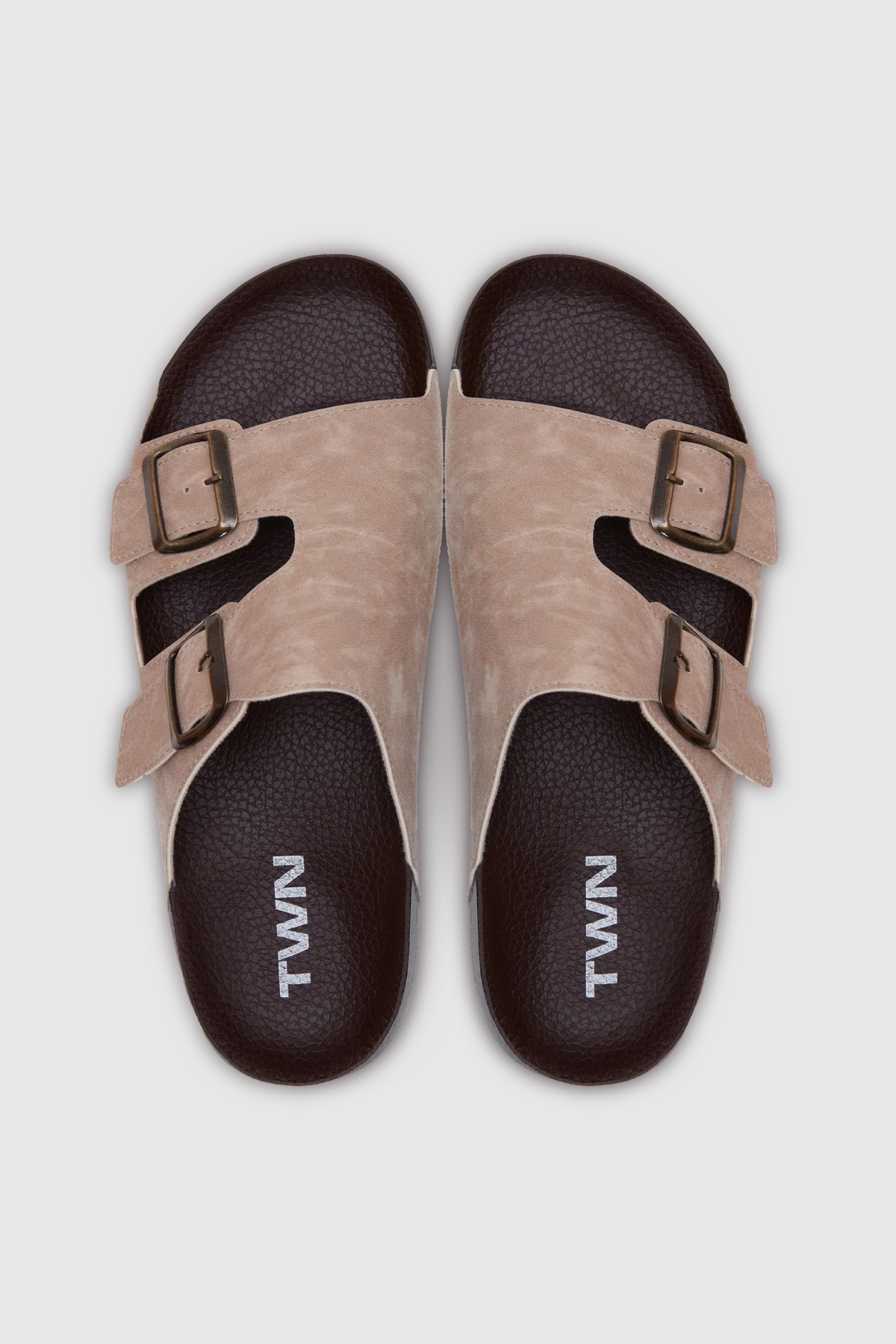 Bej Çift Tokalı Terlik - Görsel 4