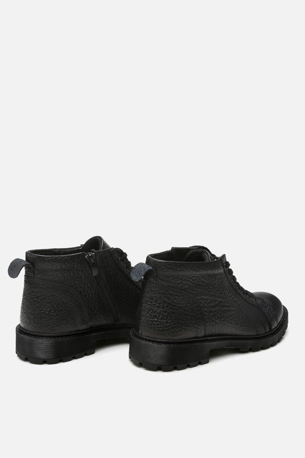 Hakiki Deri Siyah Erkek Günlük Bot - Görsel 7