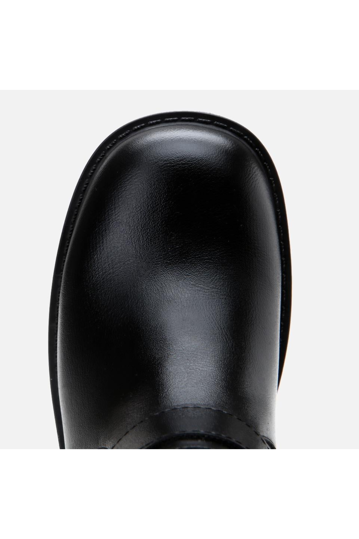 Siyah Kadın Tokalı Düz Bot - Görsel 5