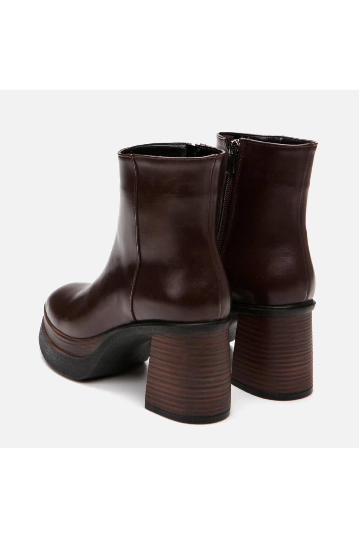 Kahve Kadın Topuklu Bot - Görsel 7