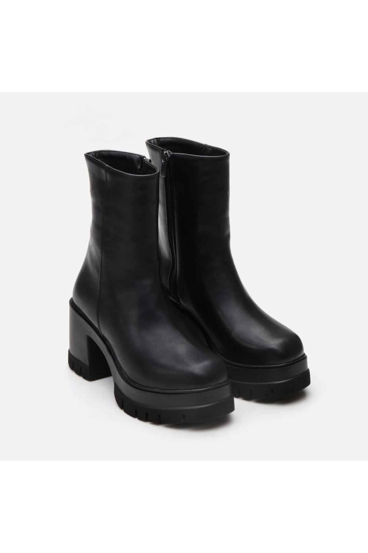 Siyah Kadın Topuklu Bot - Görsel 4