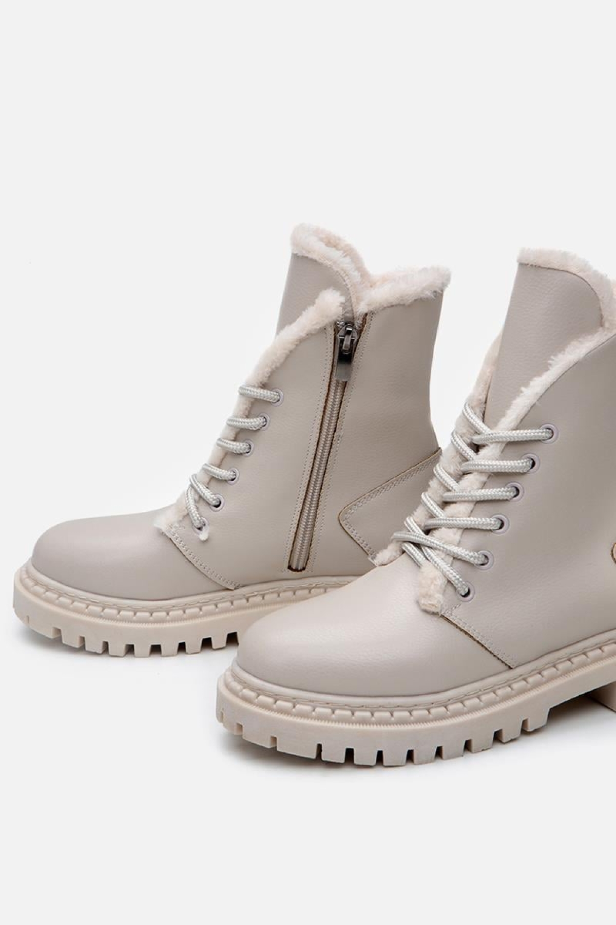 Bej Kadın Düz Bot - Görsel 6