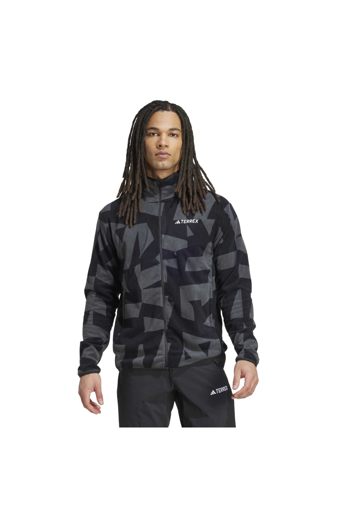 Erkek Sweatshirt Terrex Multi Printed Full-Zip Fleece Jacket