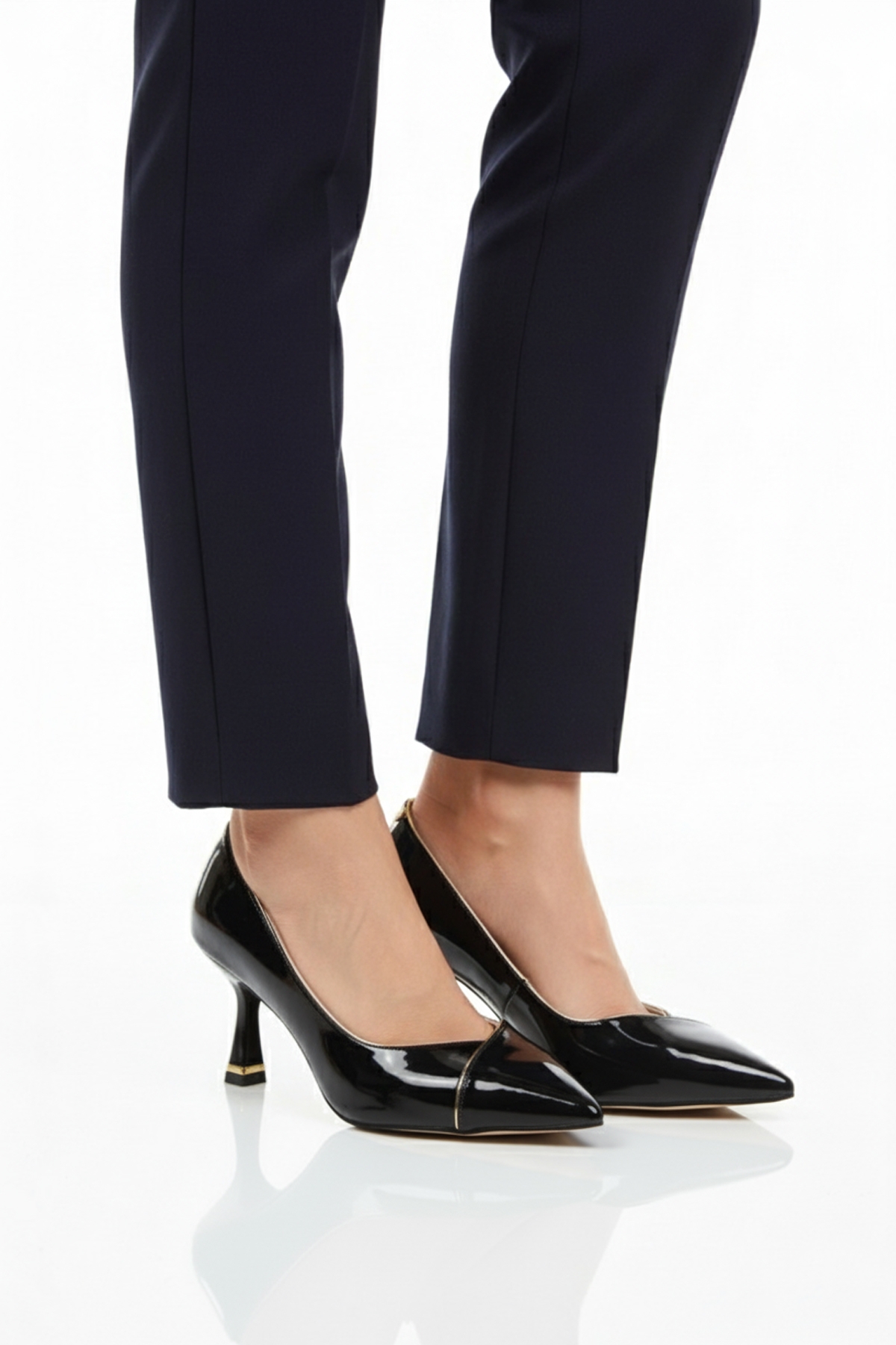 Siyah Rugan İnce Topuklu Kadın Abiye Ayakkabı 357164 Z - Görsel 2