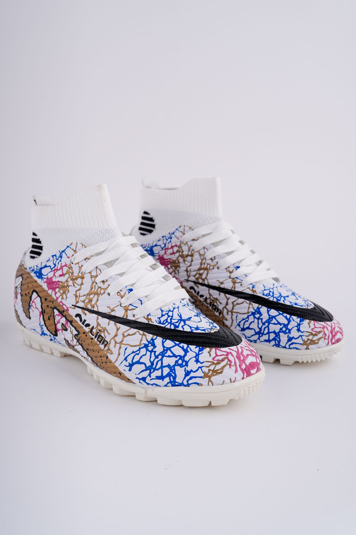 501 HALI SAHA ÇORAPLI BİLEKTEN SARMALI ÇİVİSİZ ERGONOMİK ESNEK FUTBOL HALI SAHA AYAKKABI - Görsel 2