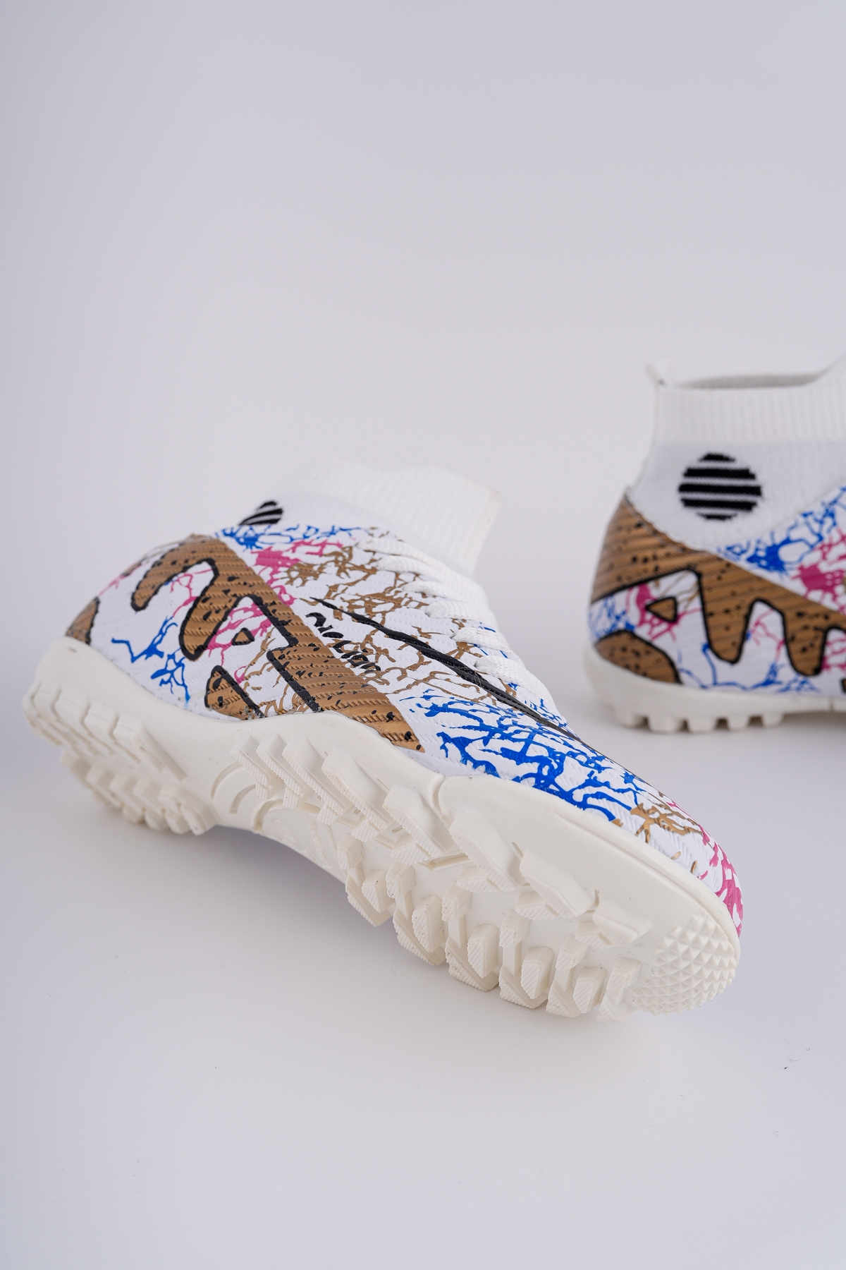 501 HALI SAHA ÇORAPLI BİLEKTEN SARMALI ÇİVİSİZ ERGONOMİK ESNEK FUTBOL HALI SAHA AYAKKABI - Görsel 5