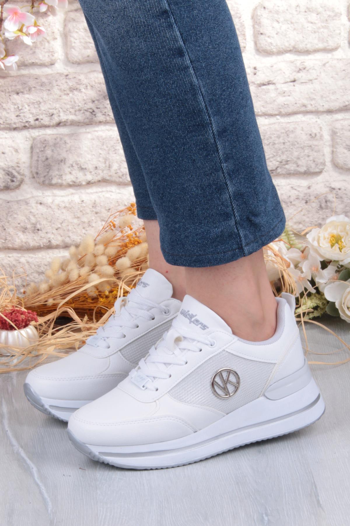 2927 Wks Rahat Hafif Kalın Taban Kadın Spor Ayakkabı - Görsel 3