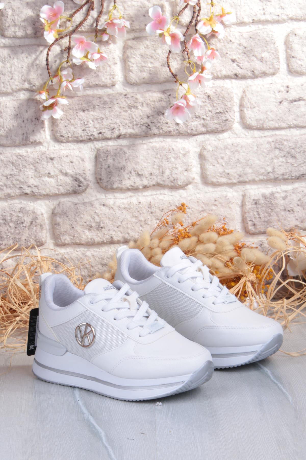 2927 Wks Rahat Hafif Kalın Taban Kadın Spor Ayakkabı - Görsel 6