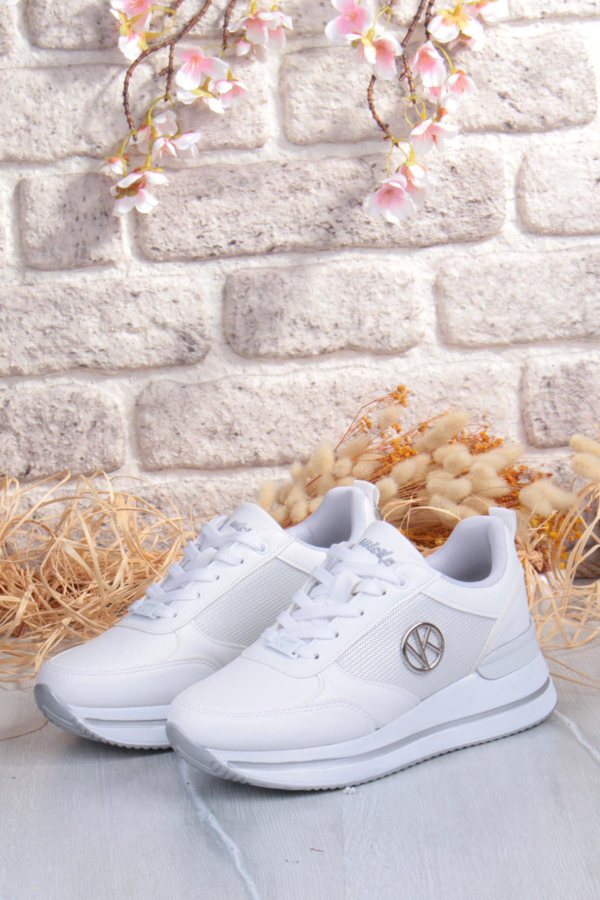 2927 Wks Rahat Hafif Kalın Taban Kadın Spor Ayakkabı - Görsel 7