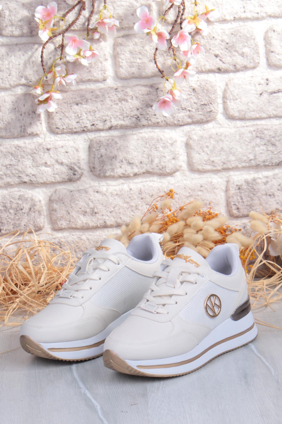 2927 Wks Rahat Hafif Kalın Taban Kadın Spor Ayakkabı - Görsel 7