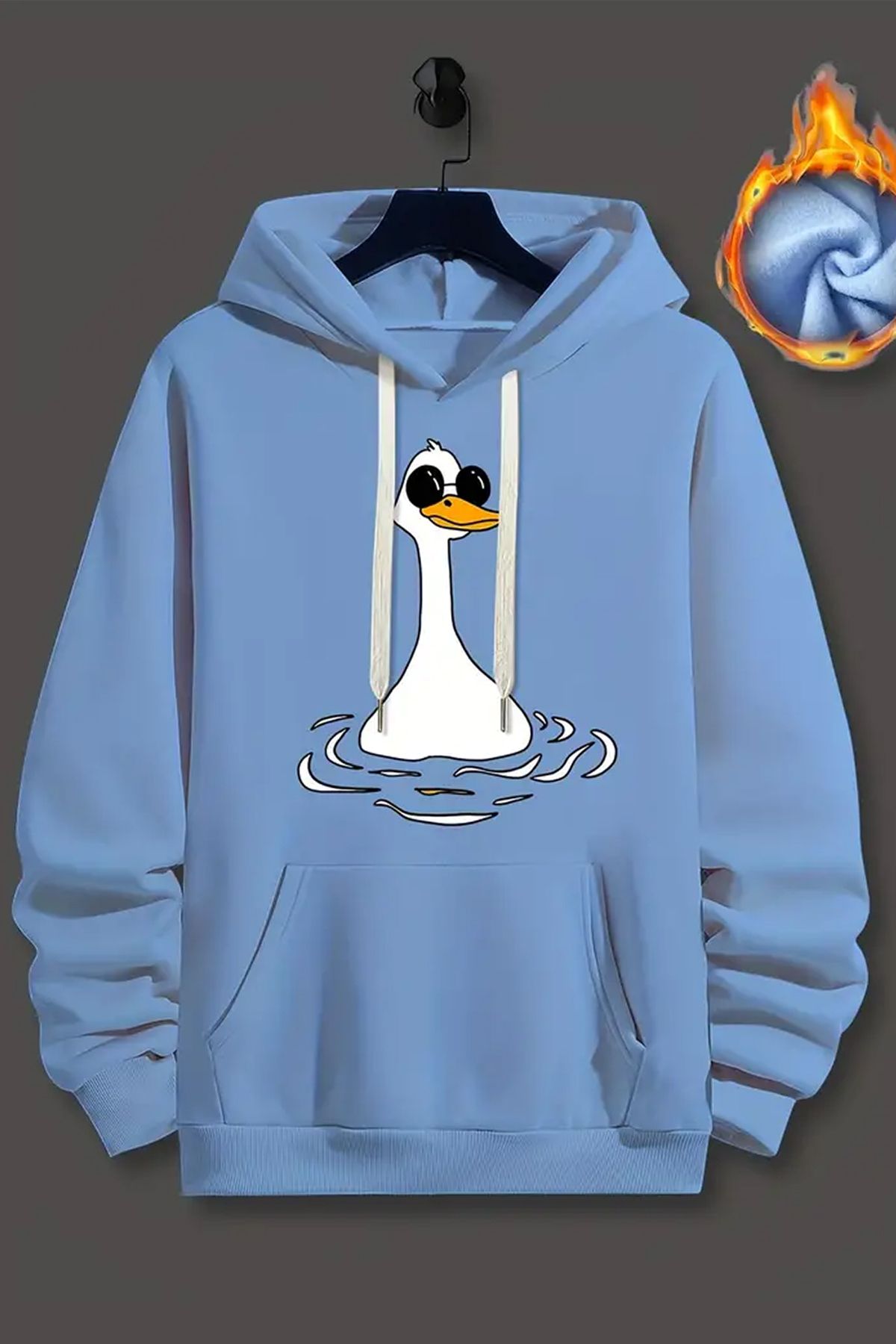 uyguntarzDuck Baskılı Oversize Sweatshirt