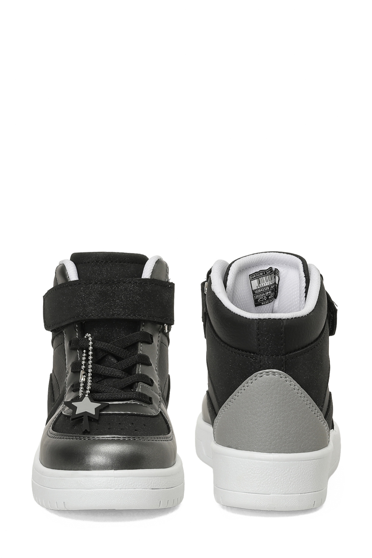 ANNES F 5PR Siyah Kız Çocuk High Sneaker - Görsel 6