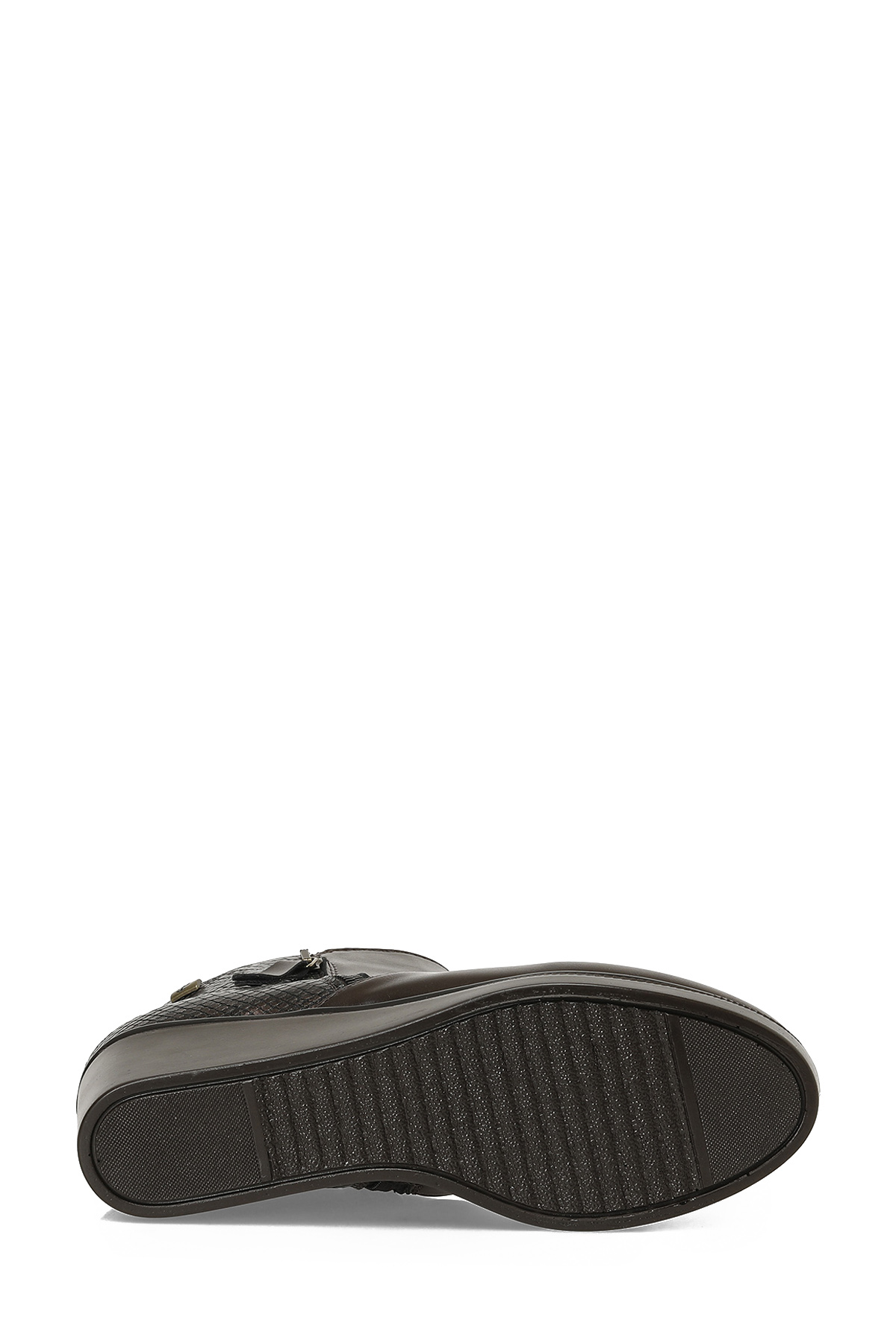 163050.Z5PR Kahverengi Kadın Dolgu Topuk Bot - Görsel 7