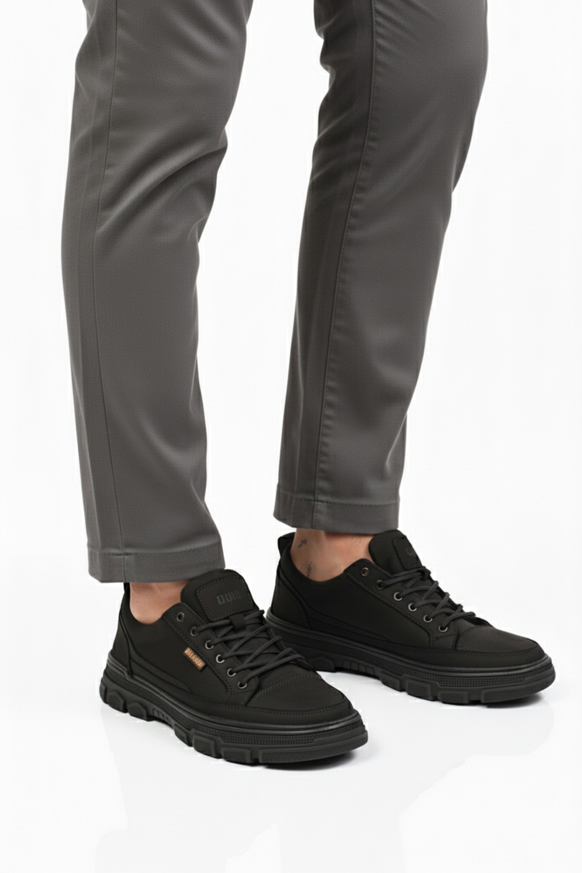 Siyah Nubuk Hakiki Deri Erkek Casual Ayakkabı 260081 M - Görsel 2