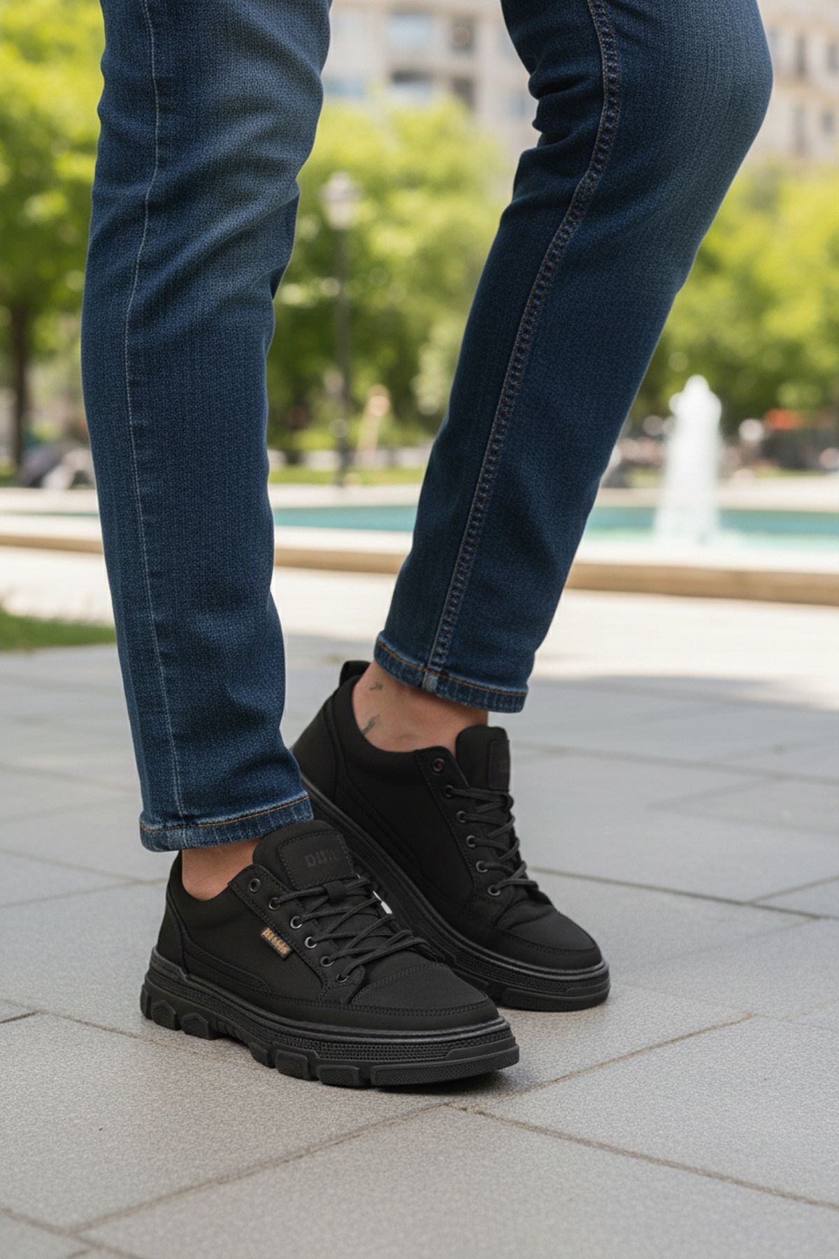 Siyah Nubuk Hakiki Deri Erkek Casual Ayakkabı 260081 M - Görsel 4