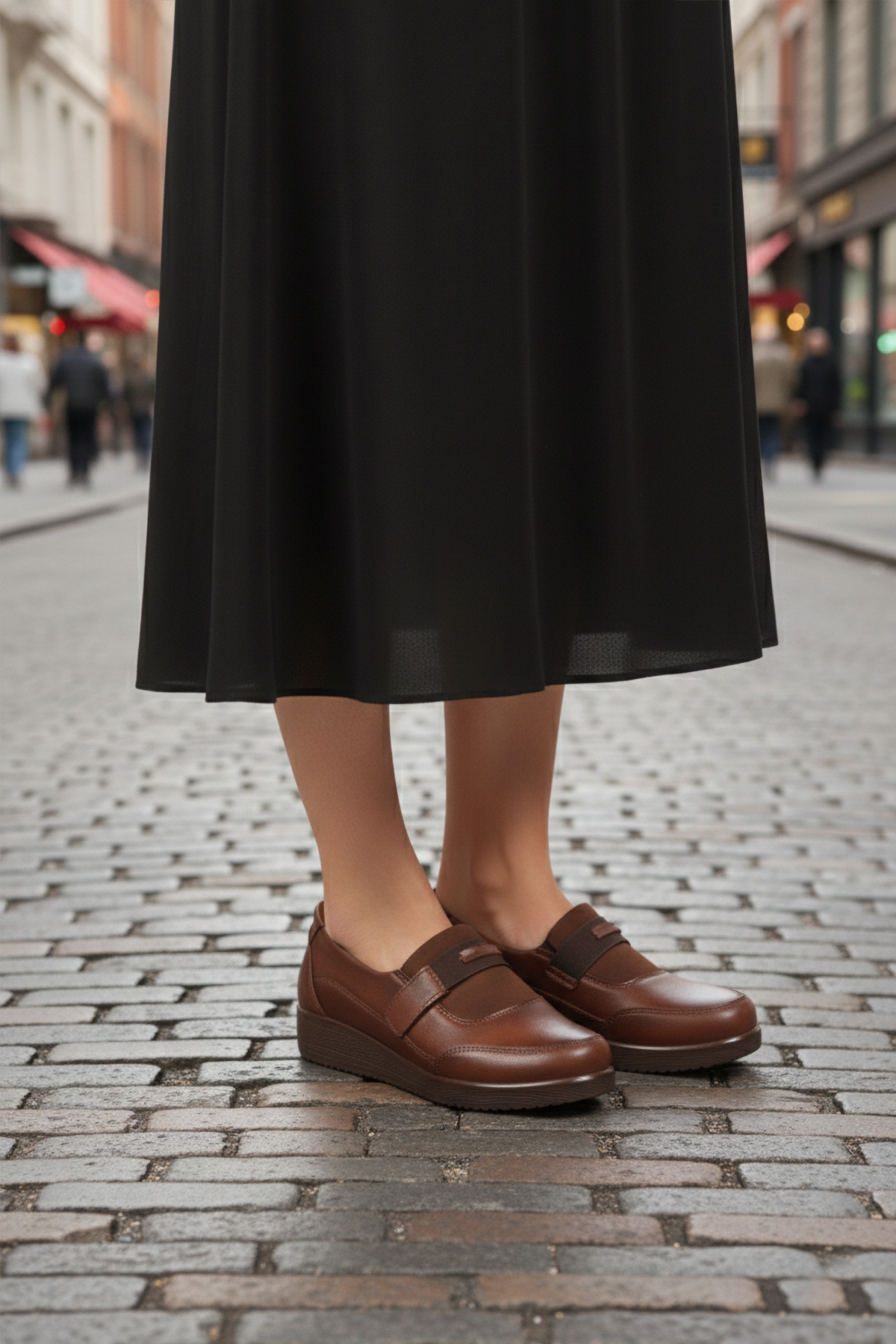 Taba Cırtlı Anatomik Hafif Esnek Kadın Casual Ayakkabı 293127 Z - Görsel 4