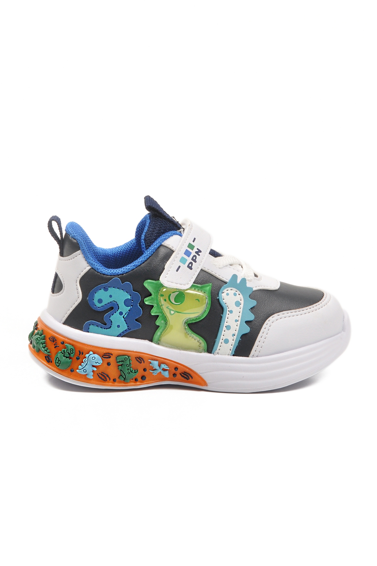 Lacivert Cırtlı Hafif Esnek Bebek Spor Ayakkabı 2065 B - Görsel 2
