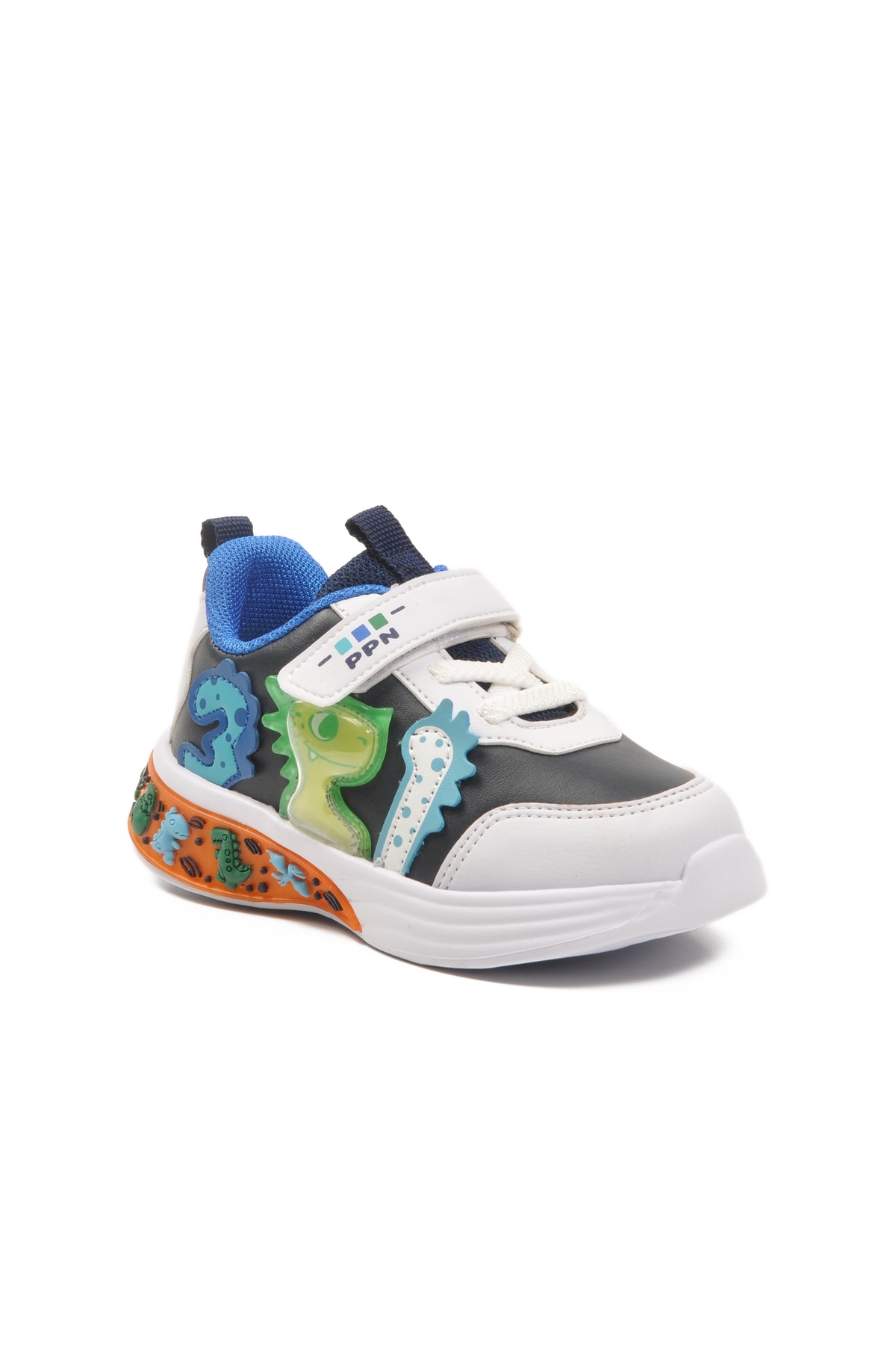 Lacivert Cırtlı Hafif Esnek Bebek Spor Ayakkabı 2065 B - Görsel 4