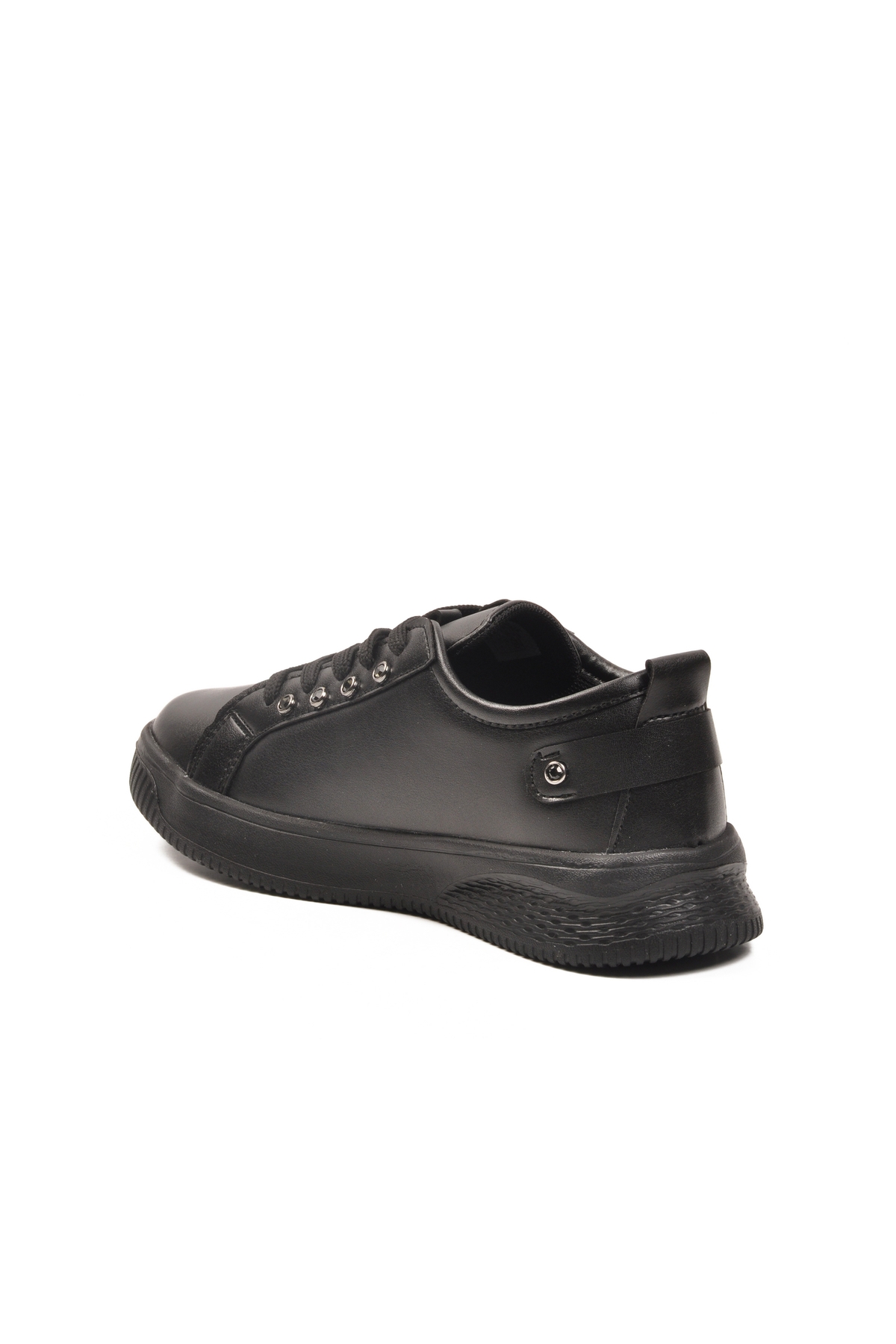 Siyah Bağcıklı Hafif Deri Kadın Spor Ayakkabı 201 G - Görsel 5