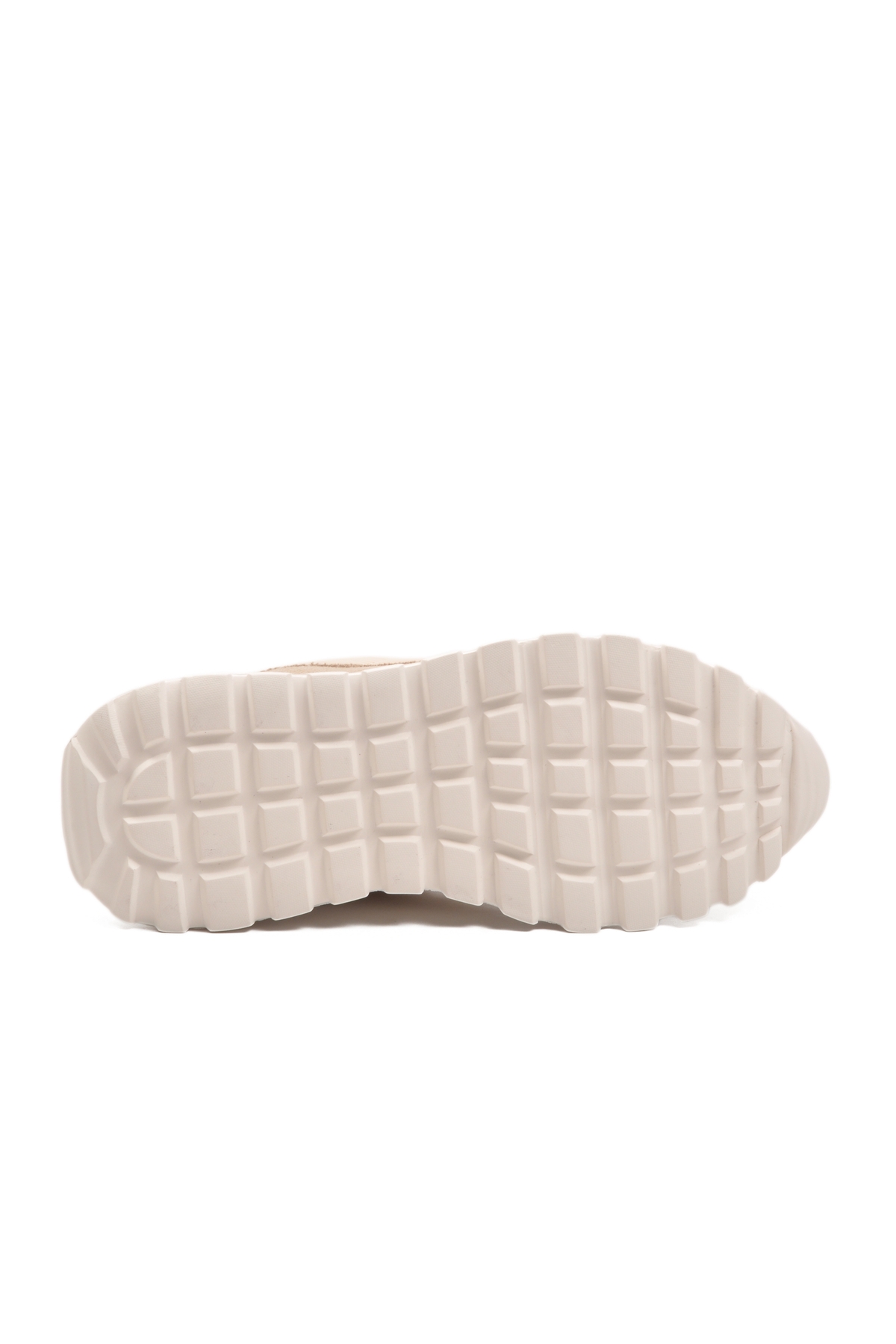 Bej Bağcıklı Hafif Esnek Kadın Spor Ayakkabı Roni G - Görsel 6