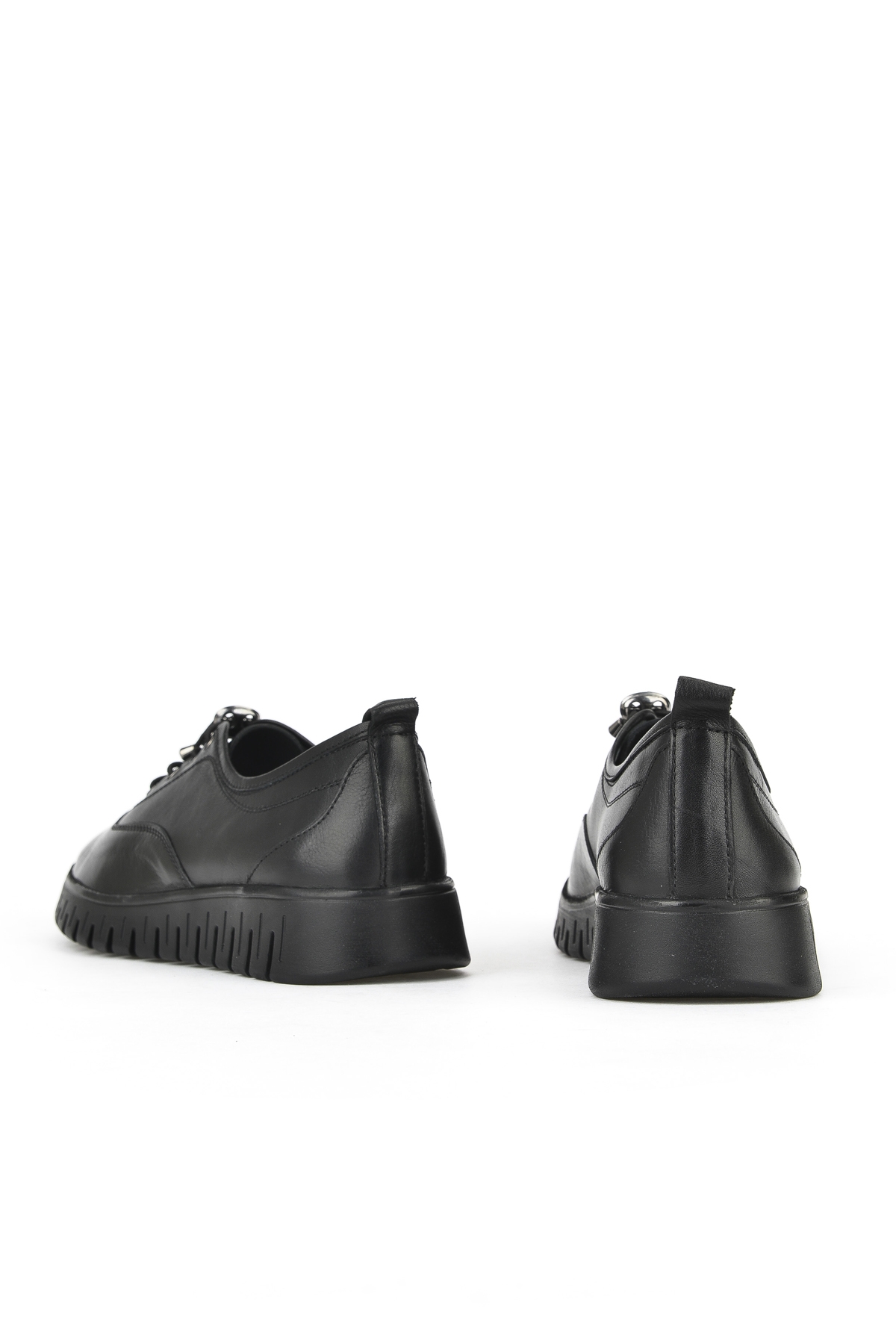 Kadın Hakiki Deri Konfor Ayakkabı 15355Z27671 Siyah - Görsel 4